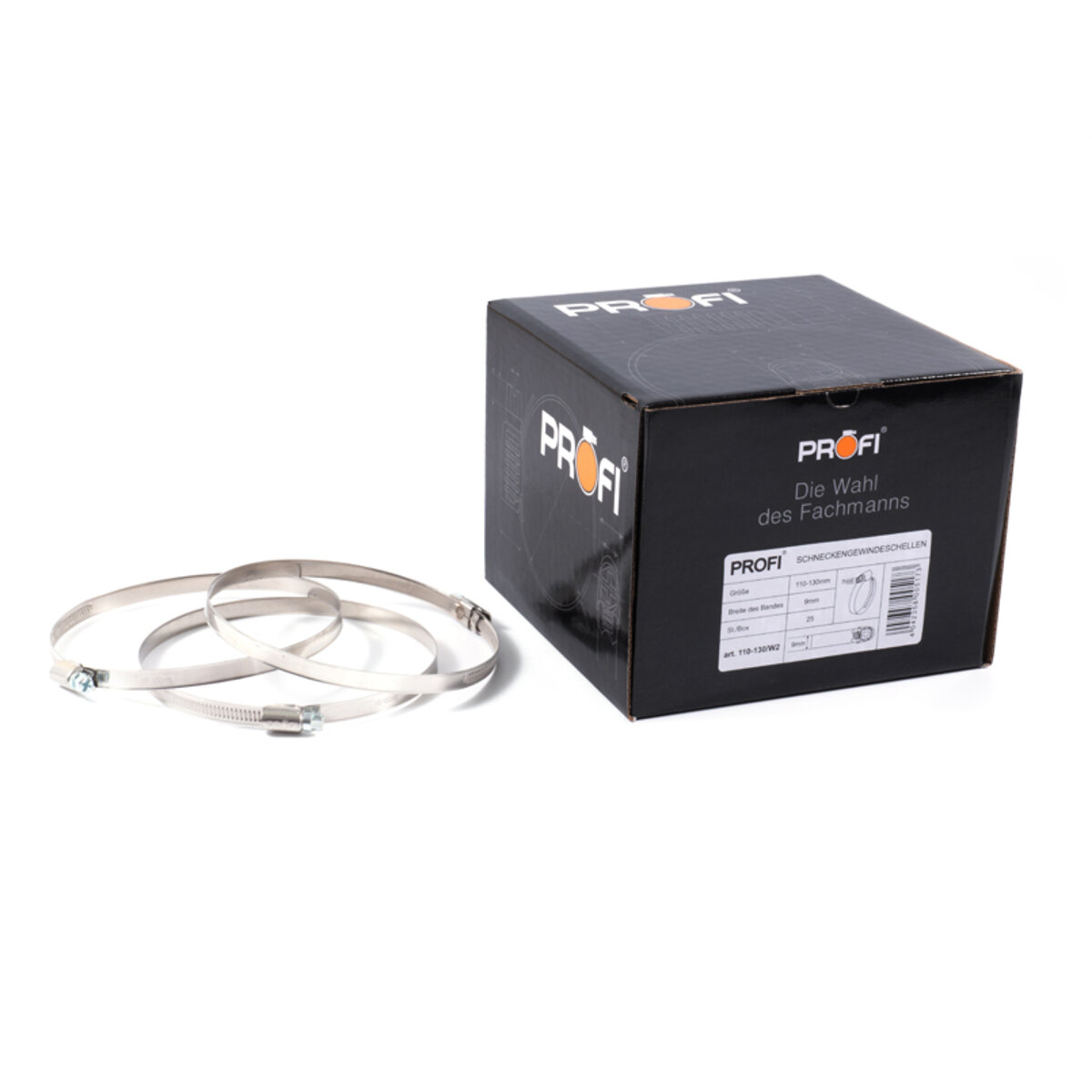 Хомути Profi 110-130/W2, 9мм, 25шт (110-130/W2) дивитися фото №1