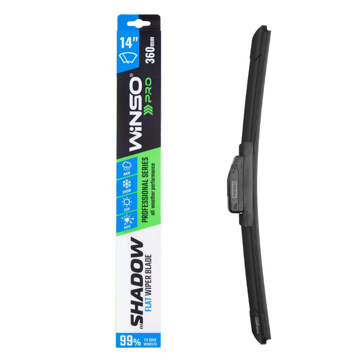 Безкаркасна щітка Winso Pro Shadow 14/360мм (117360) дивитися фото №1