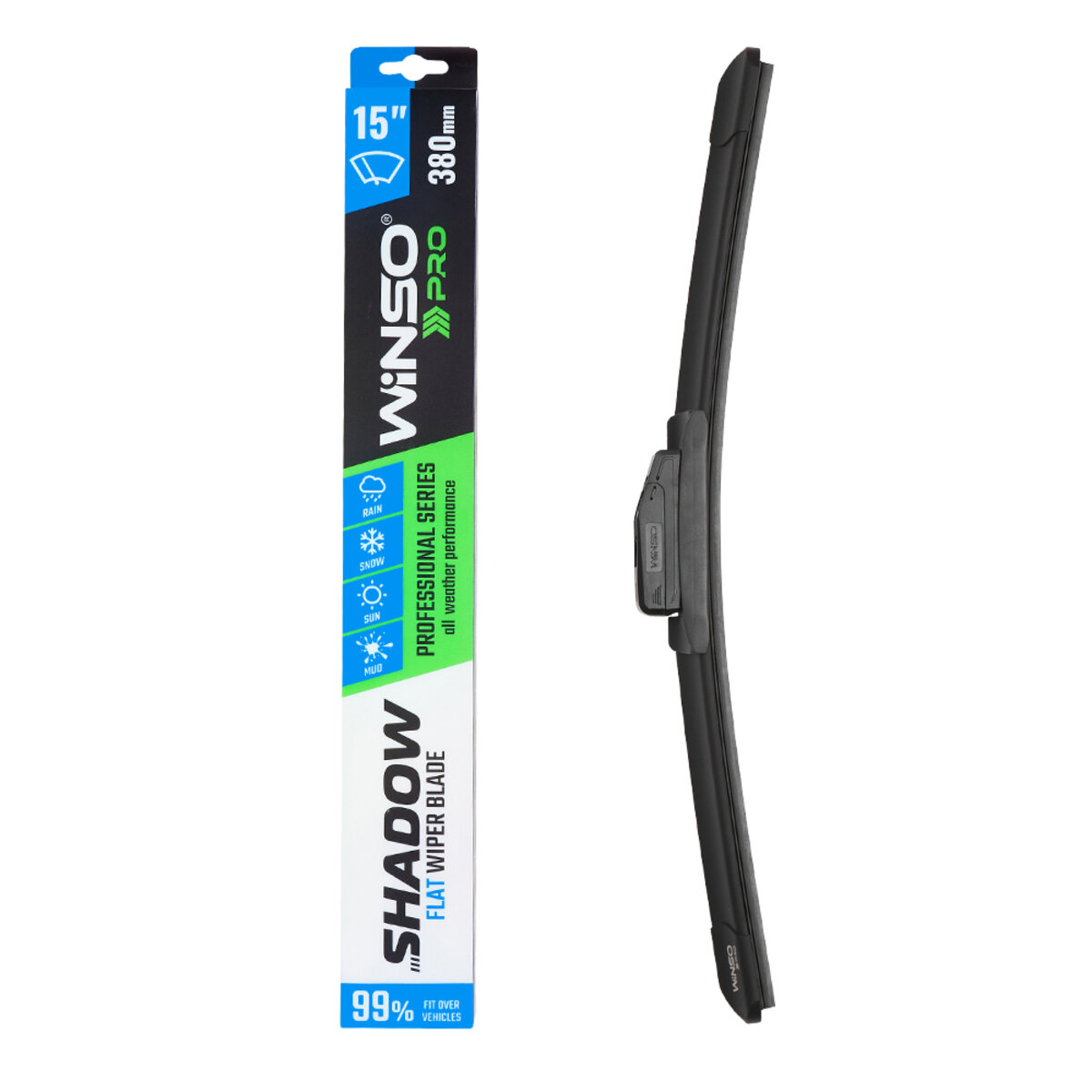 Безкаркасна щітка Winso Pro Shadow 15/380мм (117380) дивитися фото №1