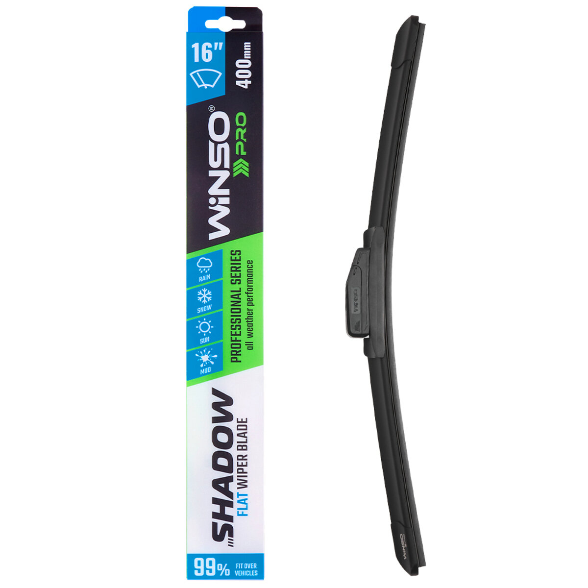 Безкаркасна щітка Winso Pro Shadow 16/400мм (117400) дивитися фото №1