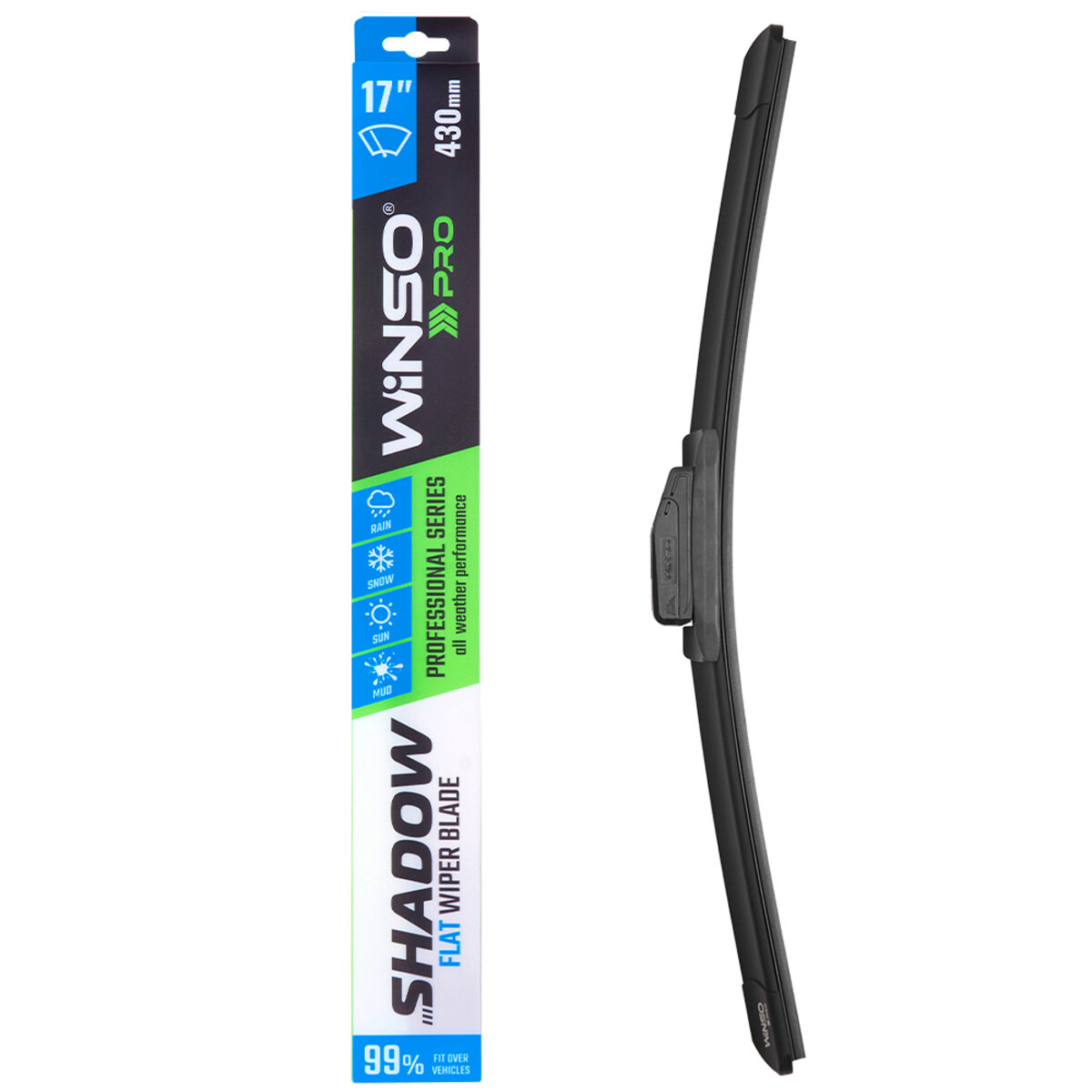 Безкаркасна щітка Winso Pro Shadow 17/430мм (117430) дивитися фото №1