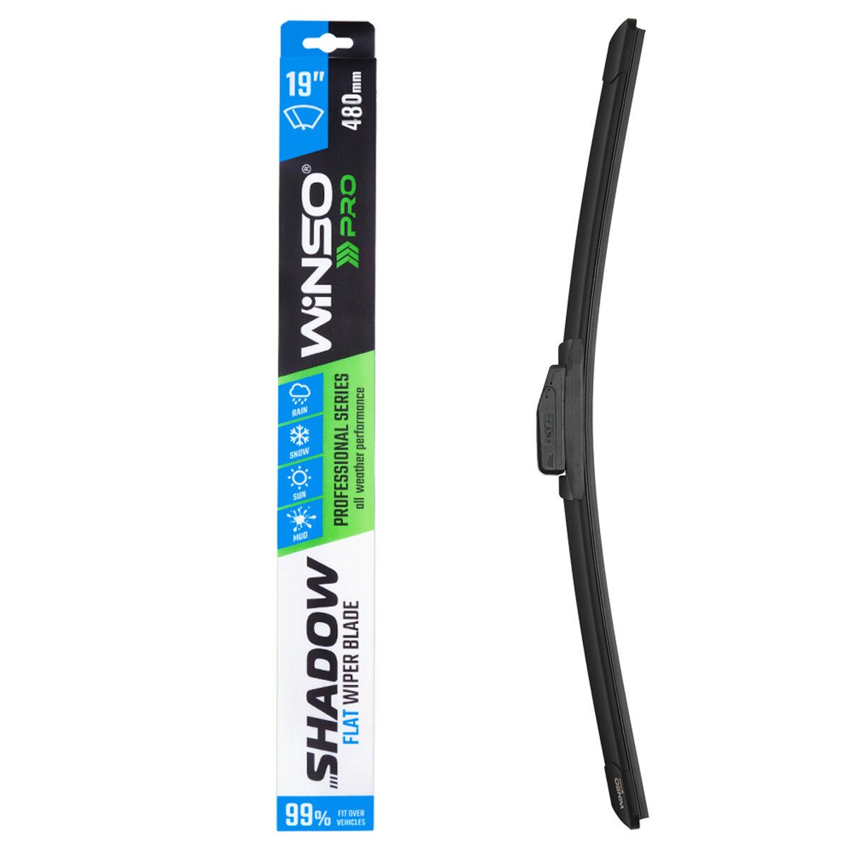 Безкаркасна щітка Winso Pro Shadow 19/480мм (117480) дивитися фото №1