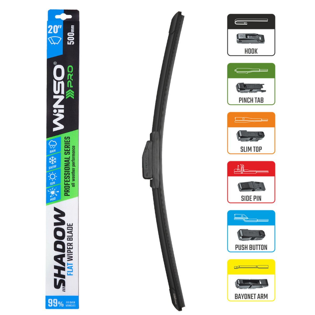 Безкаркасна щітка Winso Pro Shadow 20/500мм (117500) дивитися фото №3