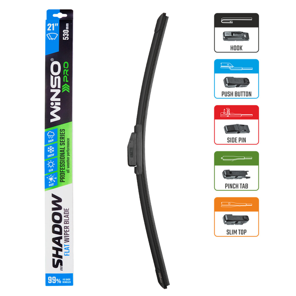 Безкаркасна щітка Winso Pro Shadow 21/530мм (117530) дивитися фото №3