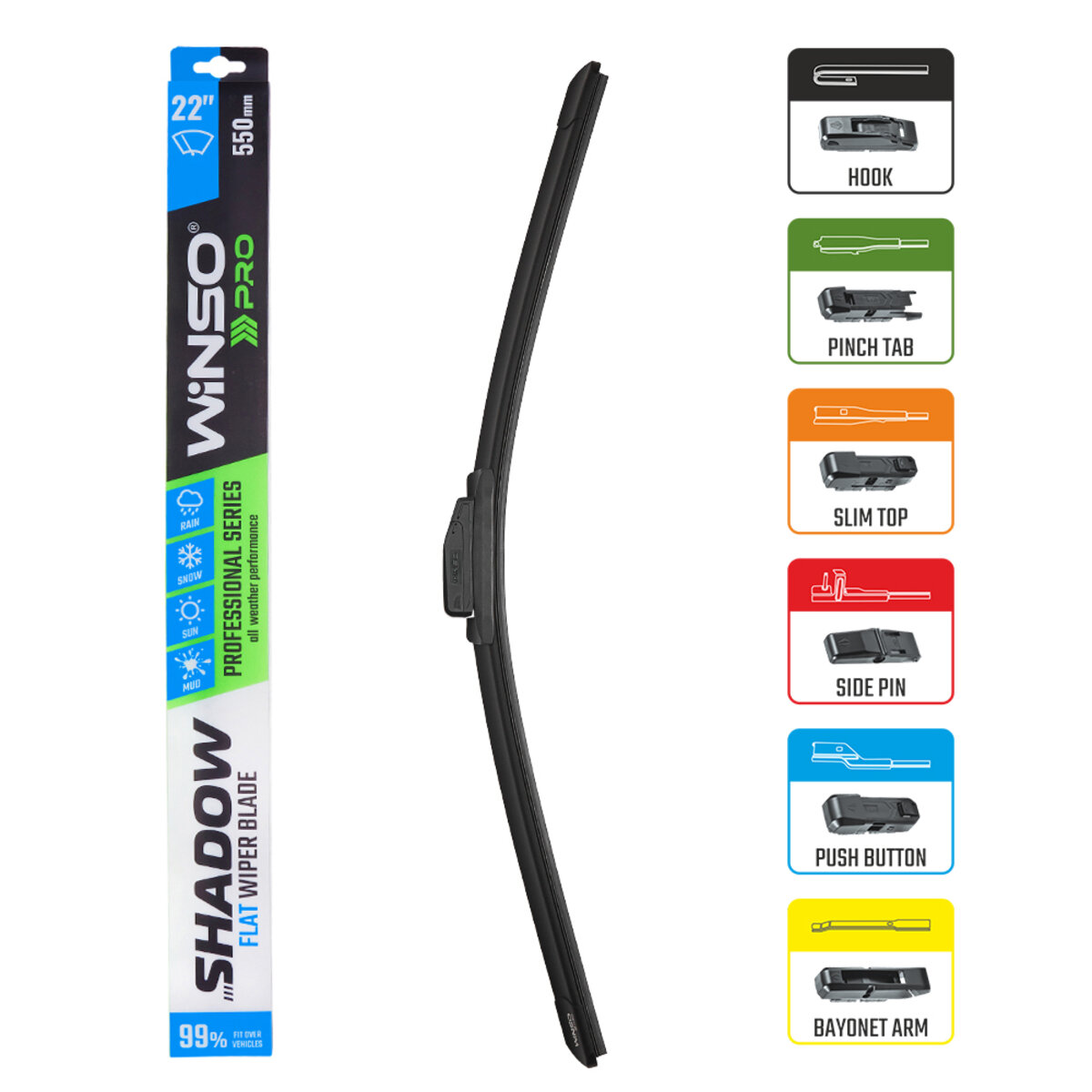 Безкаркасна щітка Winso Pro Shadow 22/550мм (117550) дивитися фото №3