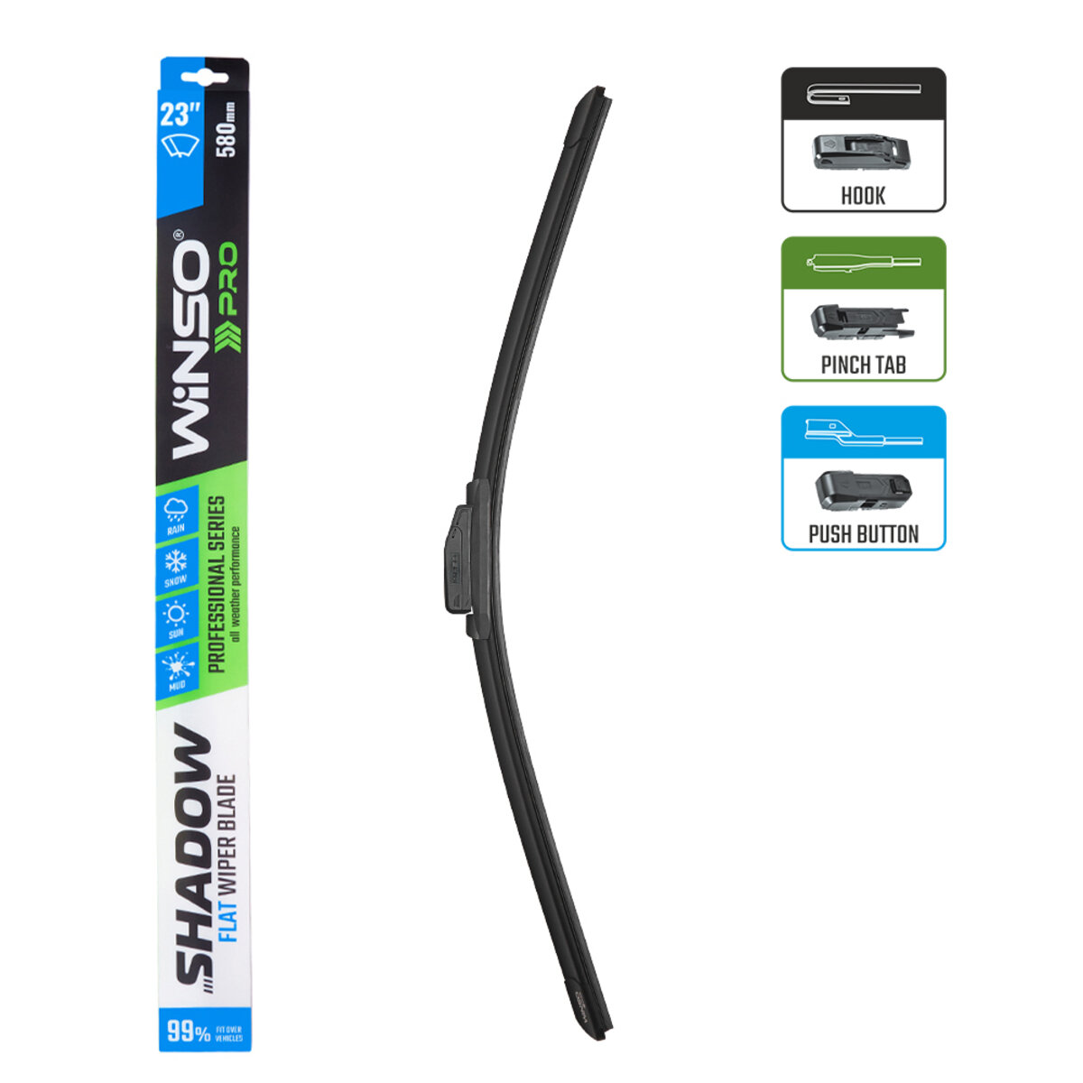 Безкаркасна щітка Winso Pro Shadow 23/580мм (117580) дивитися фото №3