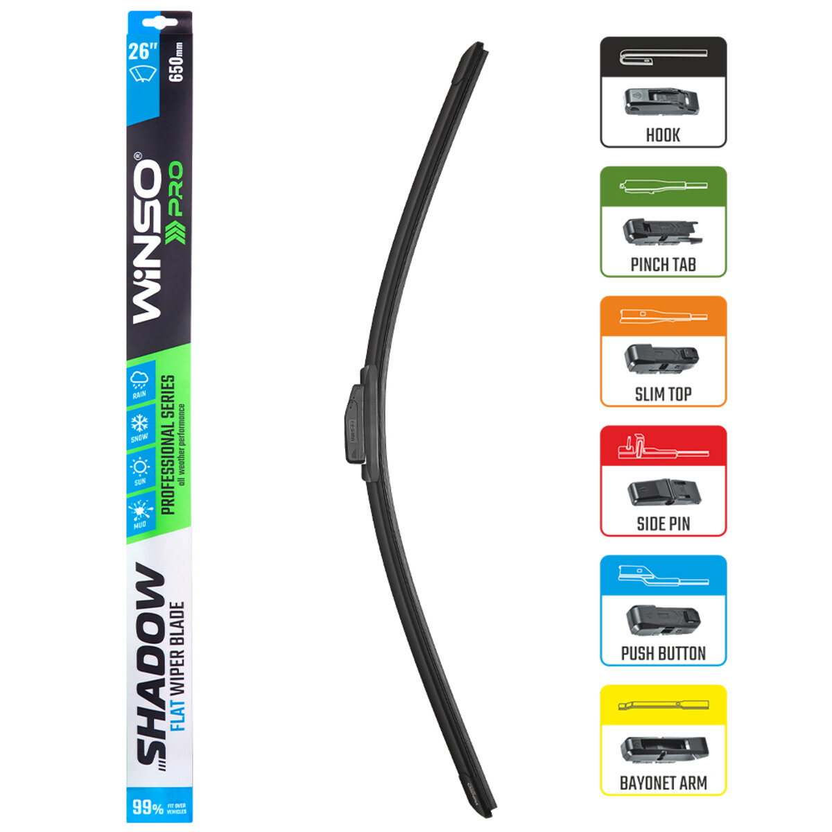 Безкаркасна щітка Winso Pro Shadow 26/650мм (117650) дивитися фото №3