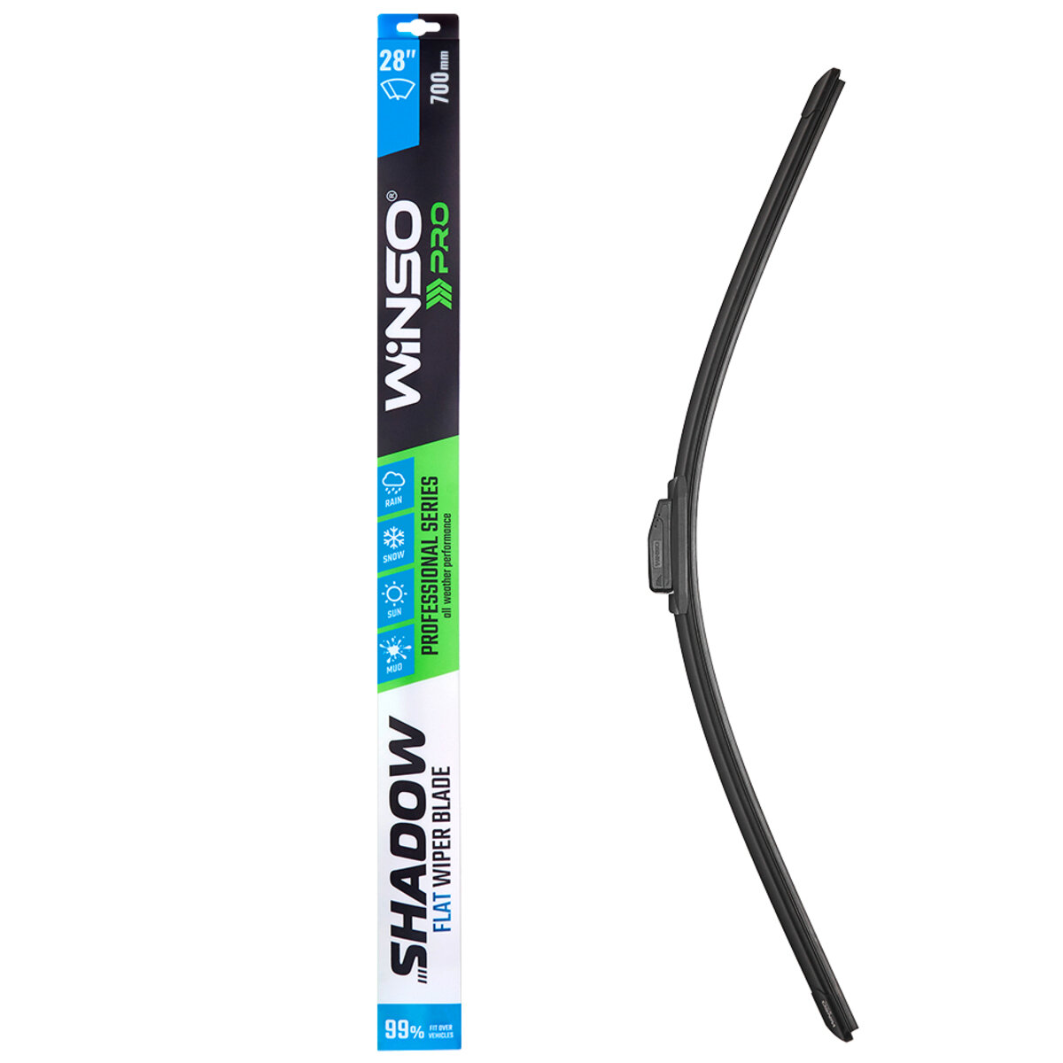 Безкаркасна щітка Winso Pro Shadow 28/700мм (117700) дивитися фото №1