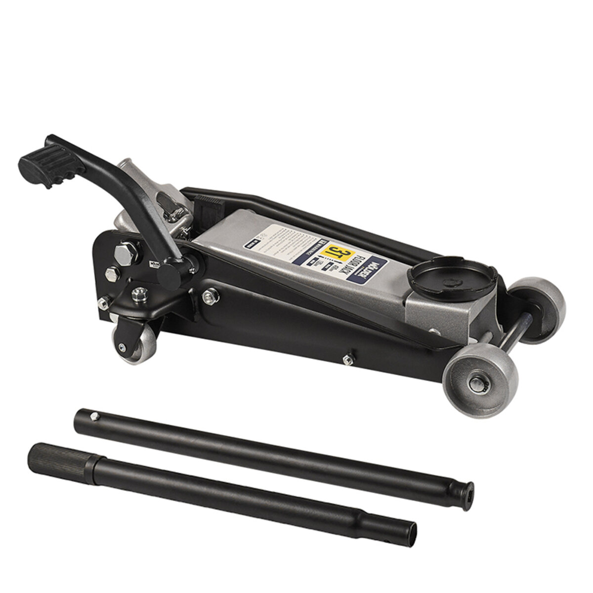 Домкрат гідравлічний підкатний Molder професійний з педаллю 3т 130-490мм картонна упаковка 28кг (MA30032) дивитися фото №1