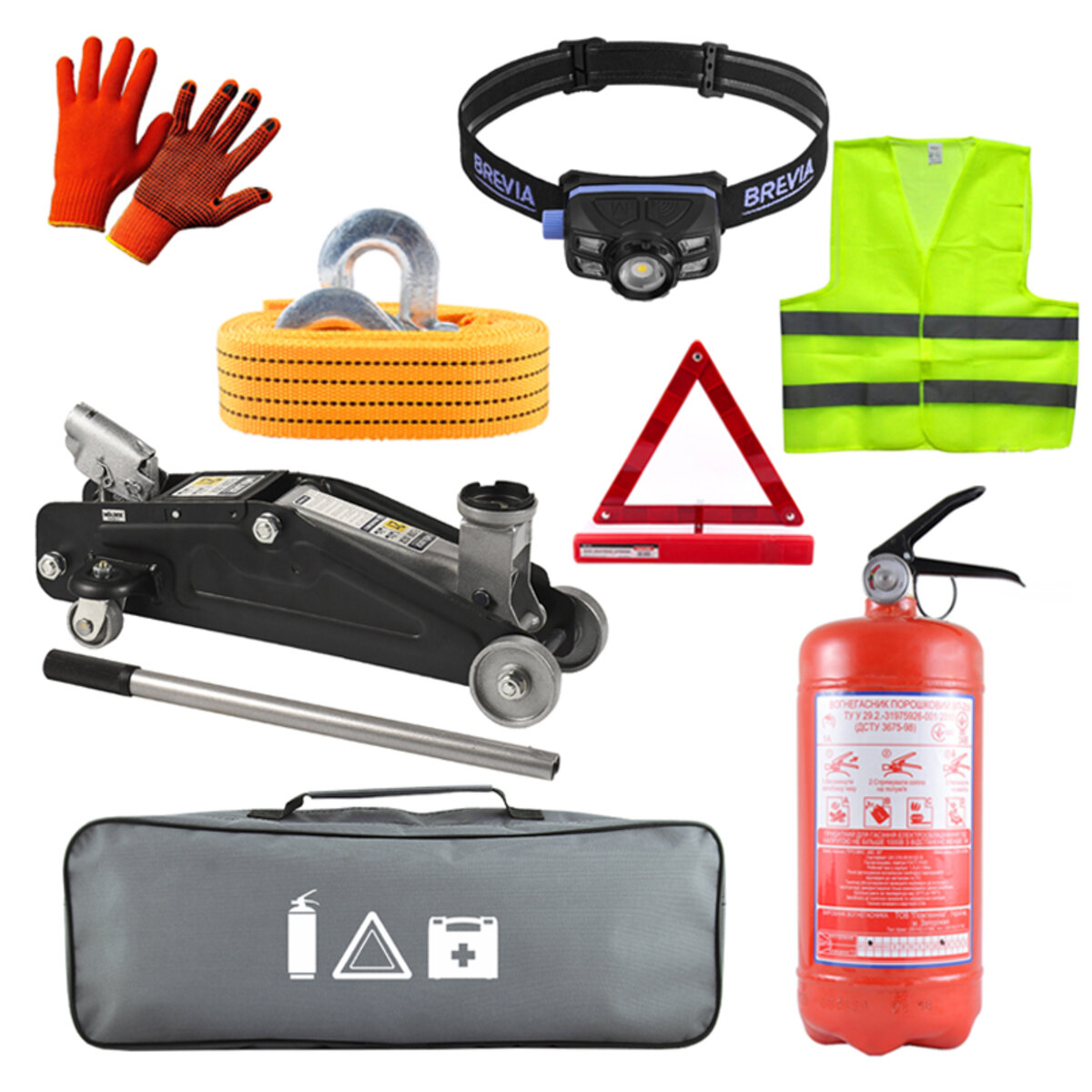 Набор для техпомощи с домкратом Molder 2т (8 ед.) (na_165) смотреть фото №1