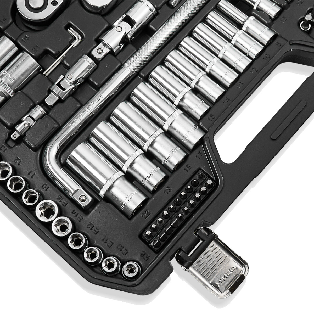 Професійний набір інструментів в кейсі Winso Pro 1/2, 1/4, 3/8 72T, CR-V, 147од. (924147) дивитися фото №7