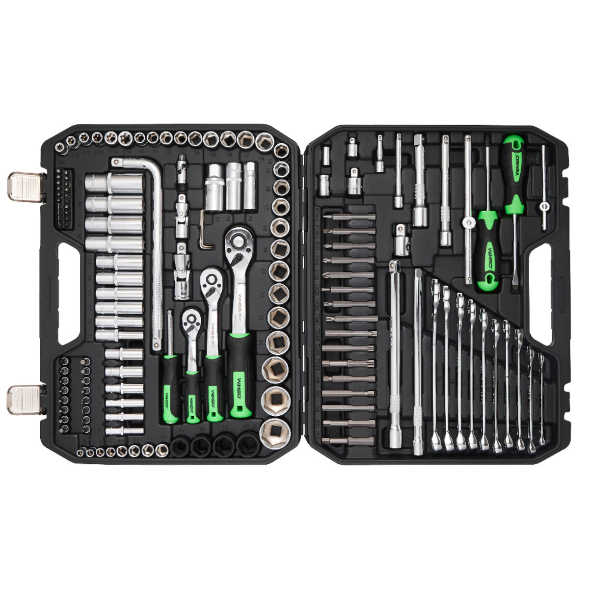 Професійний набір інструментів в кейсі Winso Pro 1/2, 1/4, 3/8 72T, CR-V, 147од. (924147) дивитися фото №3