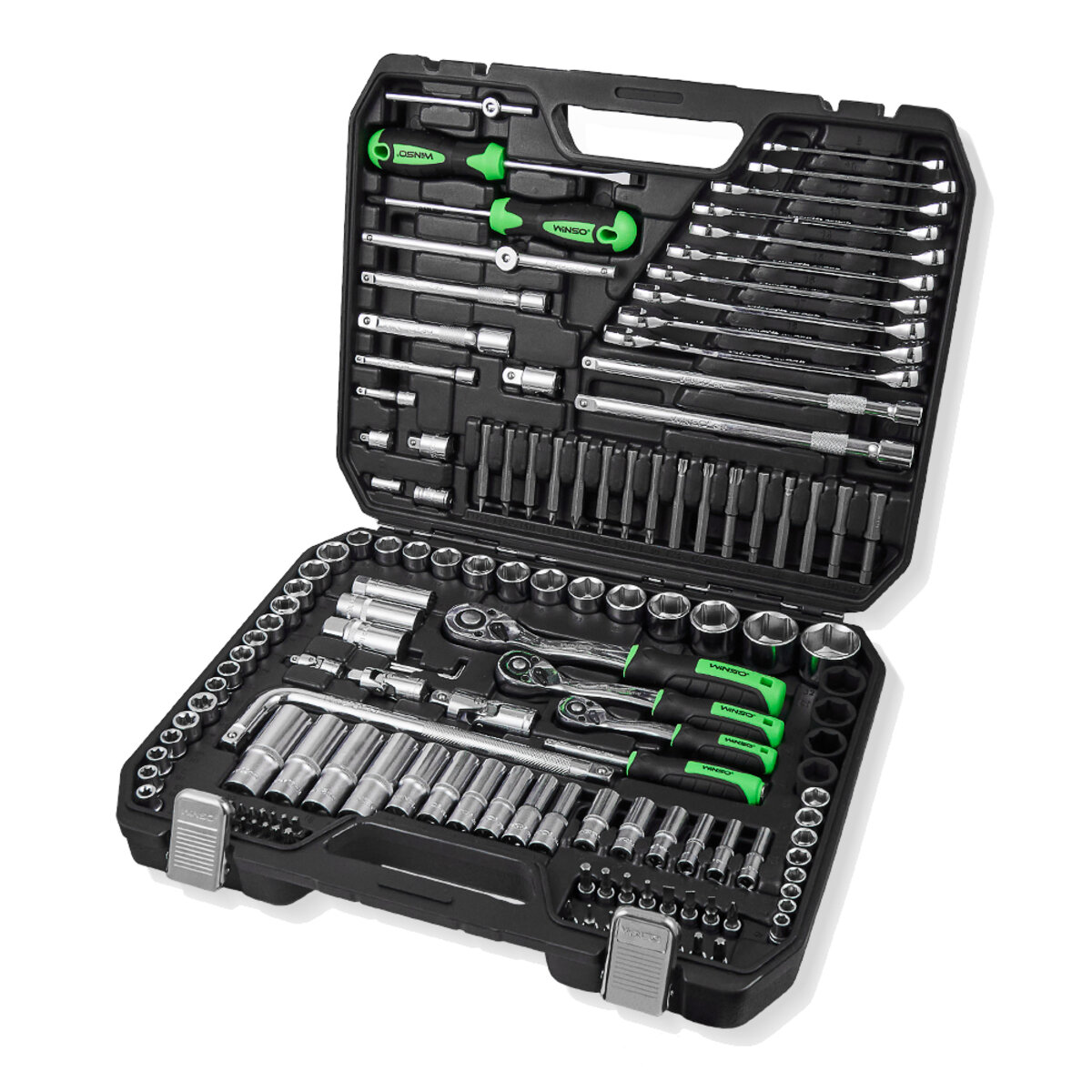 Професійний набір інструментів в кейсі Winso Pro 1/2, 1/4, 3/8 72T, CR-V, 147од. (924147) дивитися фото №1