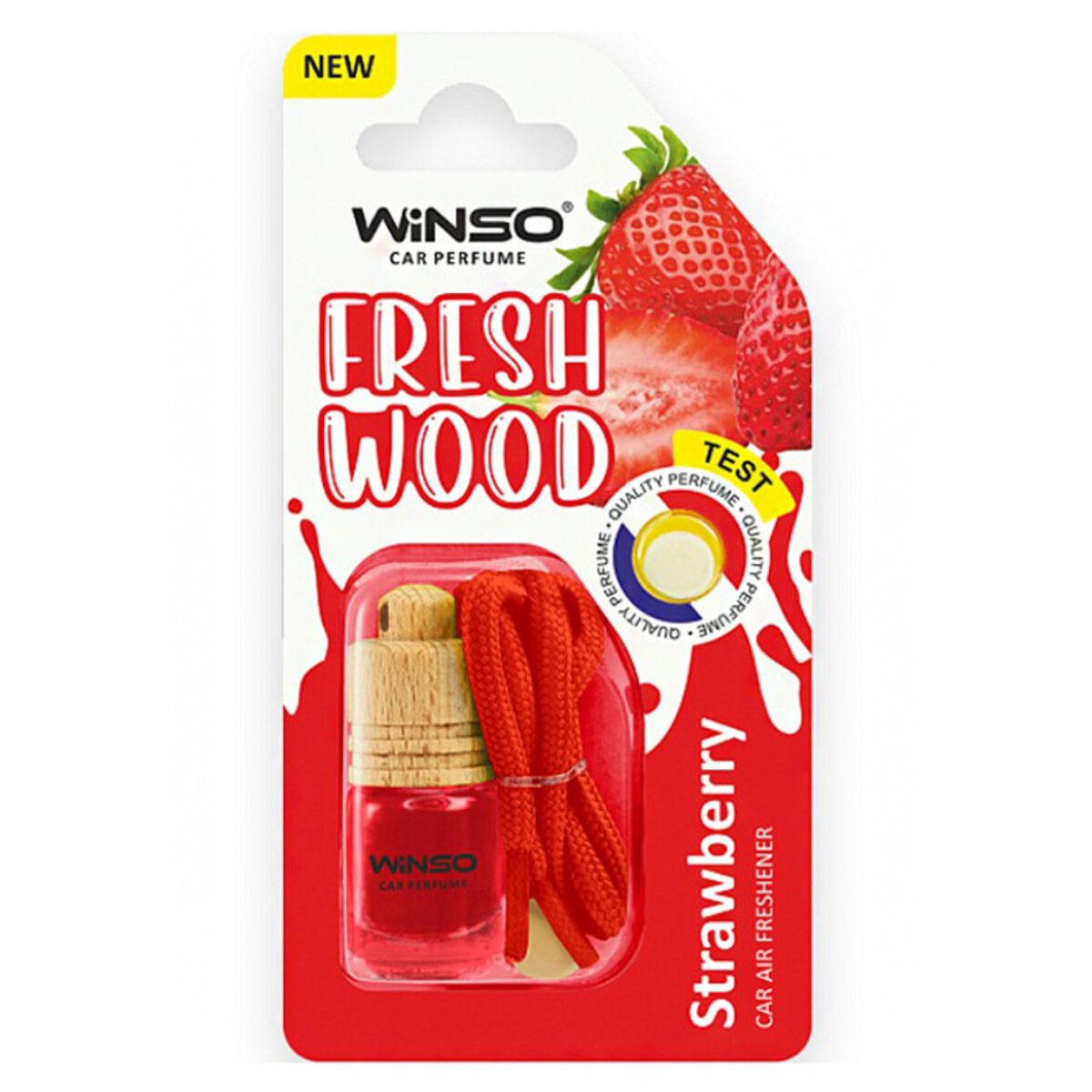 Автомобільний Ароматизатор Winso Fresh Wood - Strawberry (в блістері) (539270) | Аромат: Ягідний дивитися фото №1