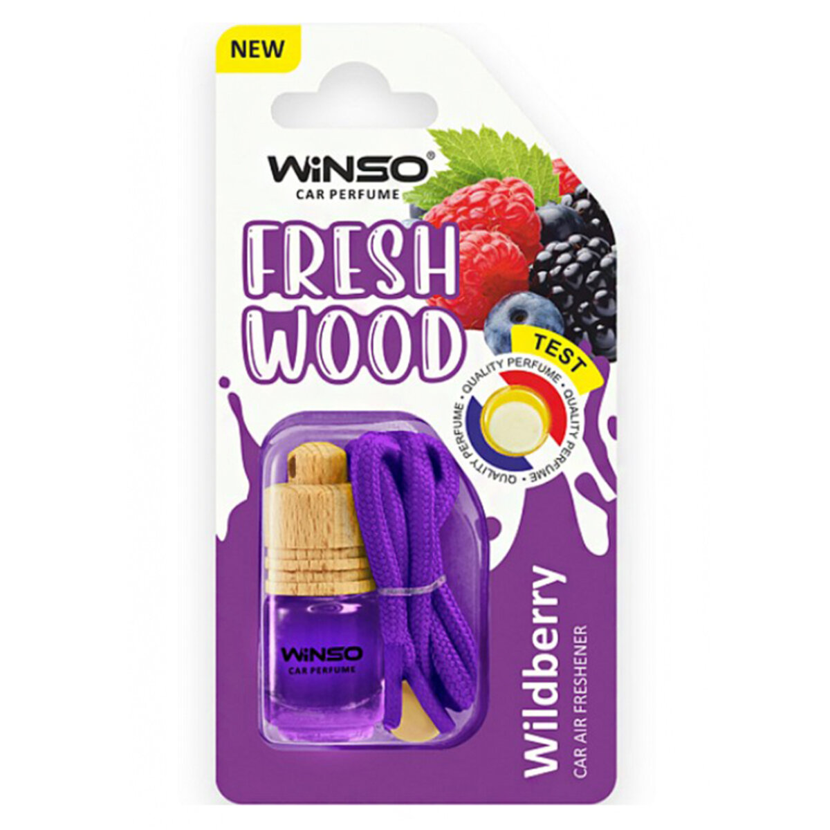 Автомобільний Ароматизатор Winso Fresh Wood - Wildberry (в блістері) (539300) | Аромат: Ягідний дивитися фото №1