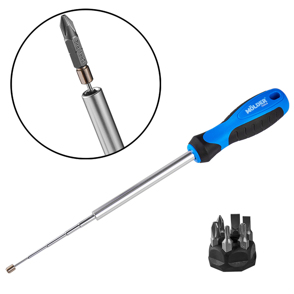 Викрутка Molder з комплектом насадок 8в1 (MT32208) дивитися фото №3