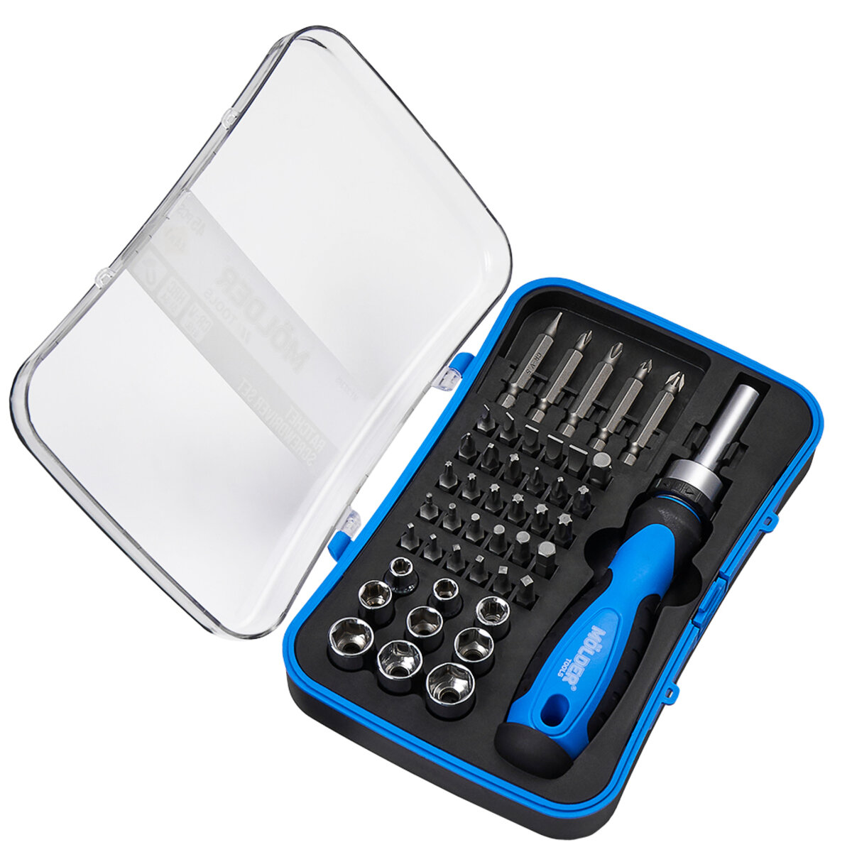 Викрутка Molder реверсивна з комплектом насадок 45шт (MT32345) дивитися фото №2