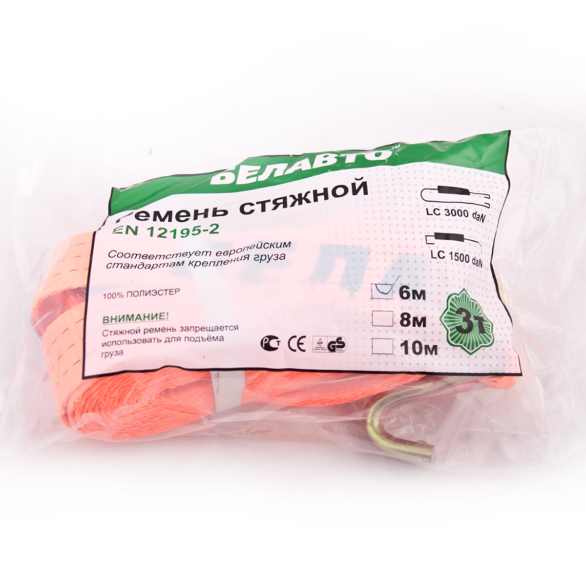 Стяжний ремінь Белавто 3т, 6м (BC3-6) дивитися фото №2