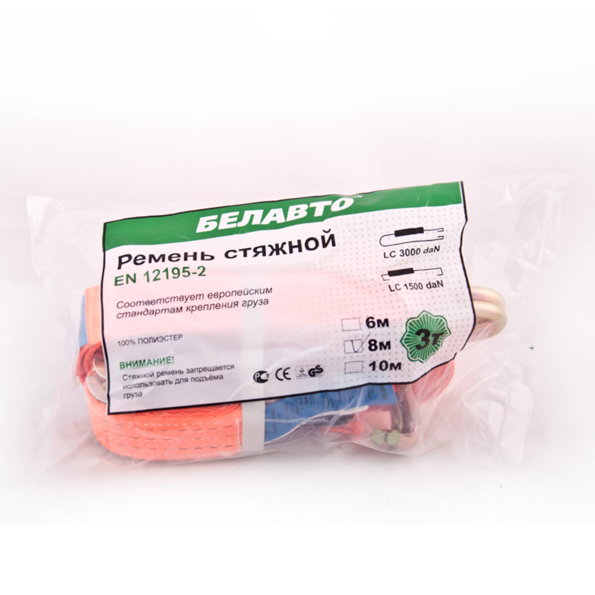 Стяжний ремінь Белавто 3т, 8м (BC3-8) дивитися фото №2