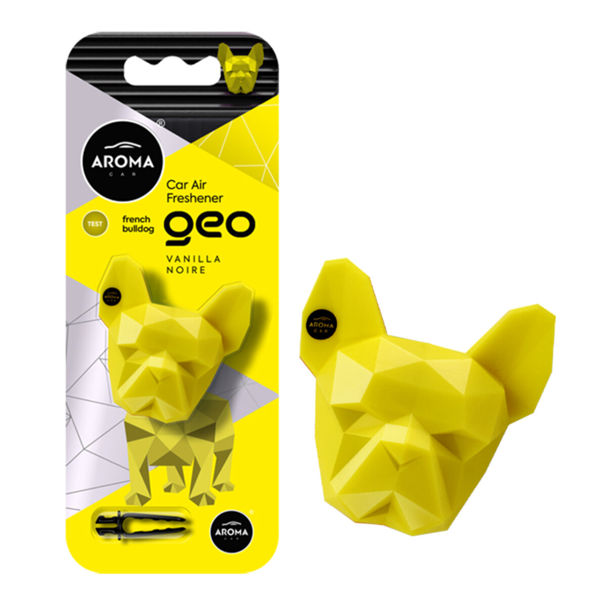 Ароматизатор Aroma Car Geo Dog - Yellow Vanilla Noire сухий (12157) Зображення №1 Ароматизатор Aroma Car Geo Dog - Yellow Vanilla Noire сухий (12157) дивитися фото №1