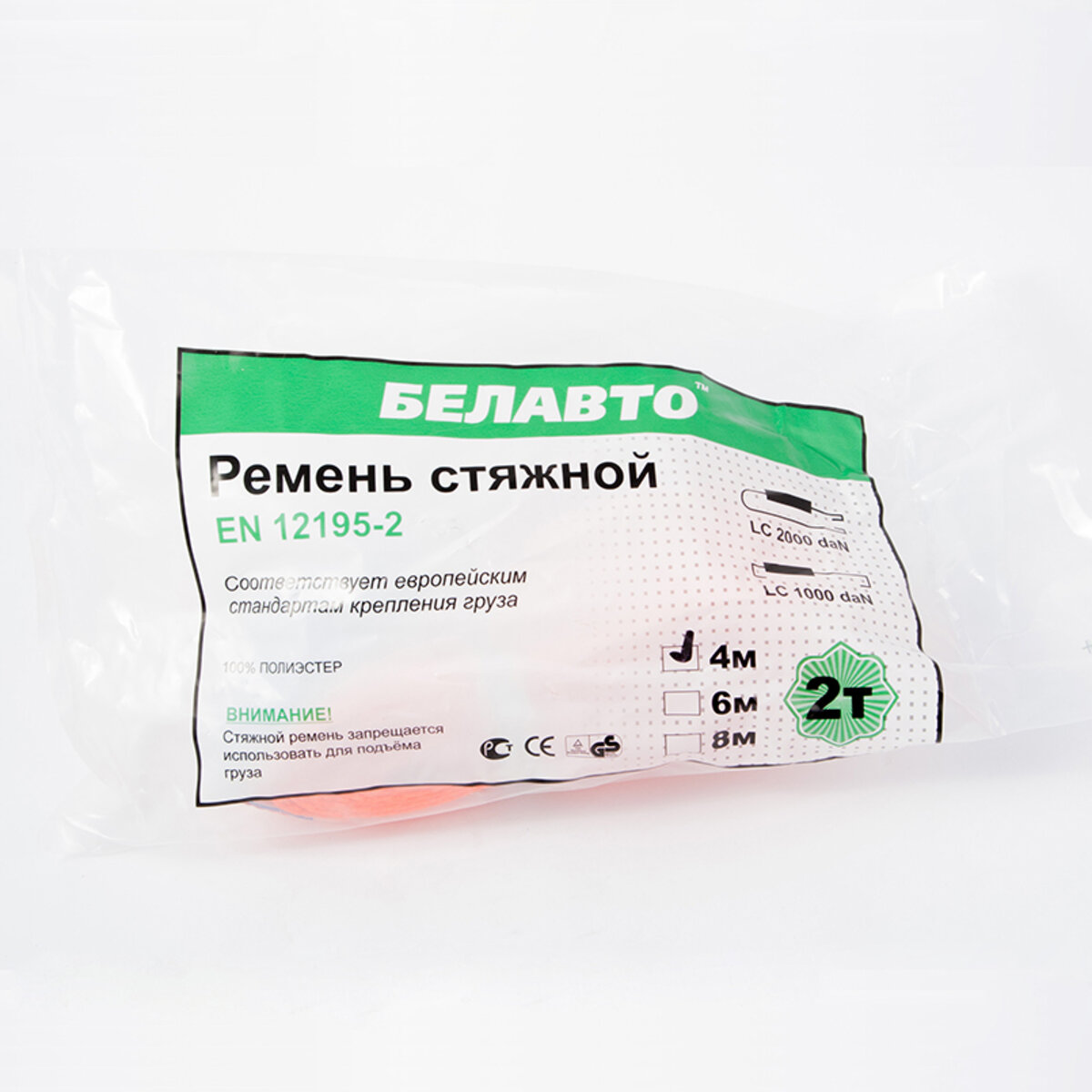 Стяжний ремінь Белавто 2т, 4м (BC2-4) дивитися фото №2