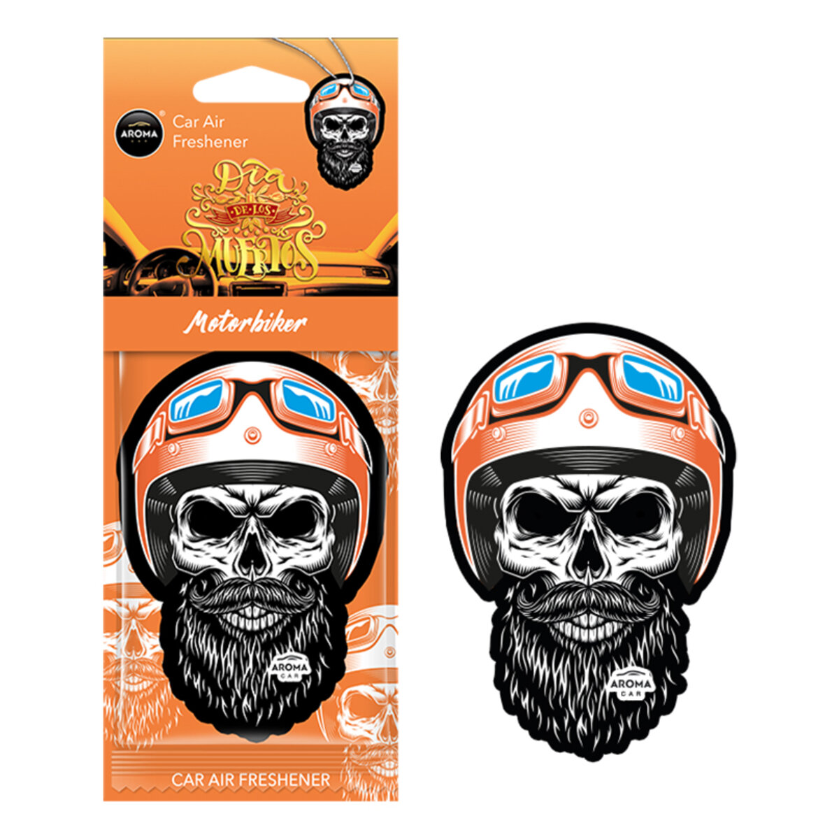 Автомобільний Ароматизатор Aroma Car Cellulose Dia De Los Muertos - Motorbike сухий (12074) | Аромат: Інший дивитися фото №1