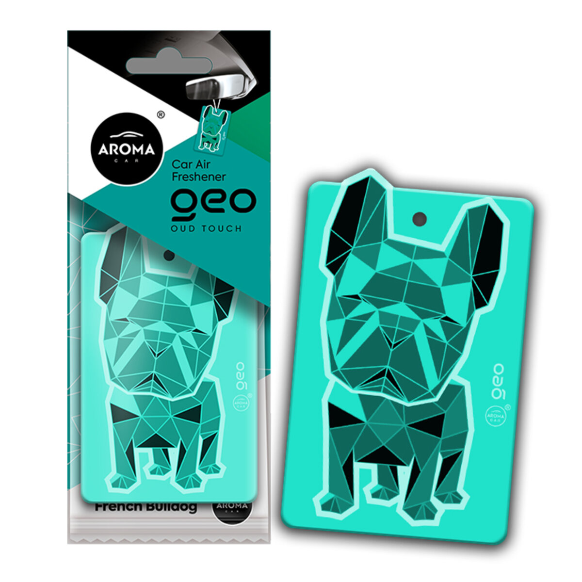 Автомобільний Ароматизатор Aroma Car Cellulose Geo Dog - Turquoise Oud Touch сухий (12088) | Аромат: Інший дивитися фото №1