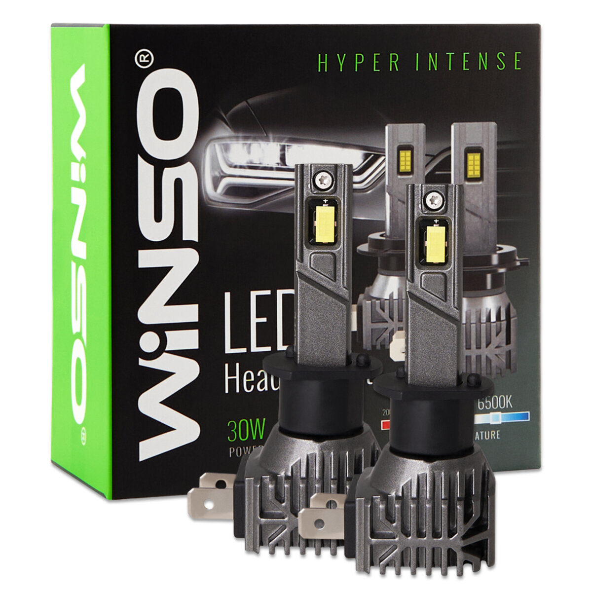 Автолампа Winso LED H1 12/24V 30Вт 3000Лм 6500K CSP3570 2шт (793100) дивитися фото №1