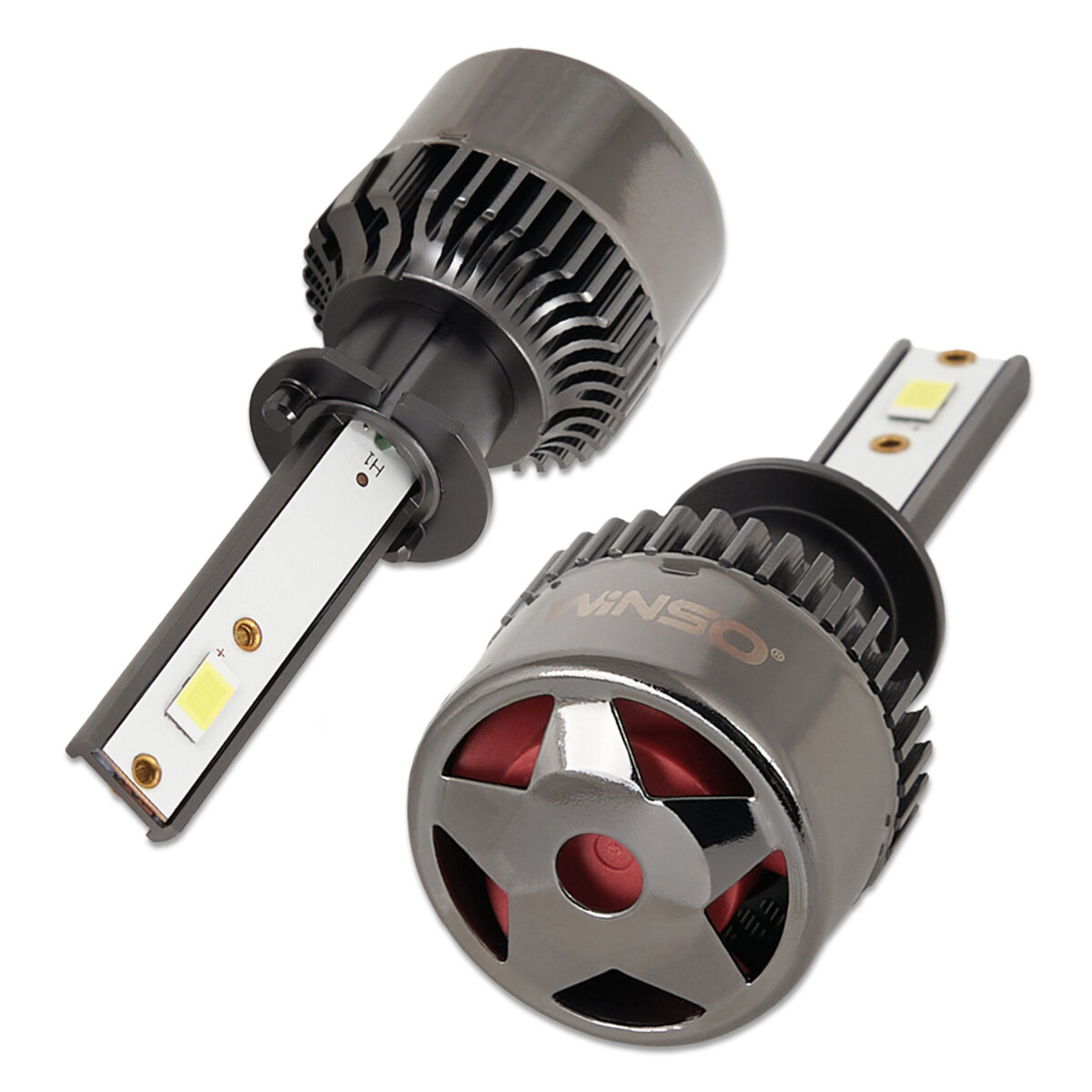 Автолампа Winso LED H1 12/24V 50Вт 5000Лм 6500K CSP3570 2шт (794100) дивитися фото №5