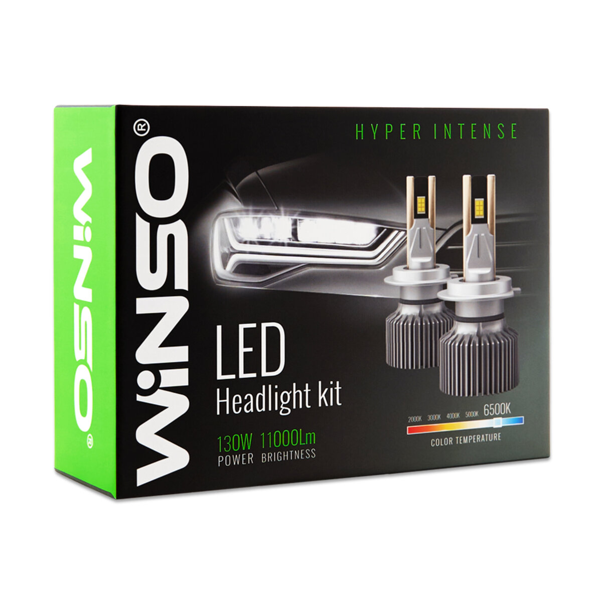 Автолампа Winso LED H4 12/24V 130Вт 11000Лм 6500K CSP3570 2шт (799400) дивитися фото №2