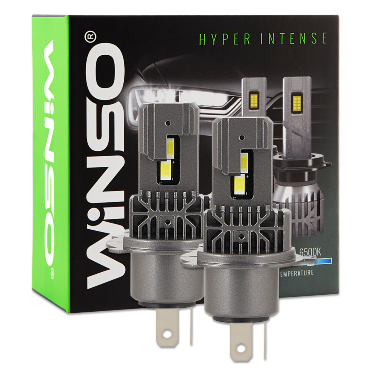 Автолампа Winso LED H4 12/24V 30Вт 3000Лм 6500K CSP3570 2шт (793400) дивитися фото №1