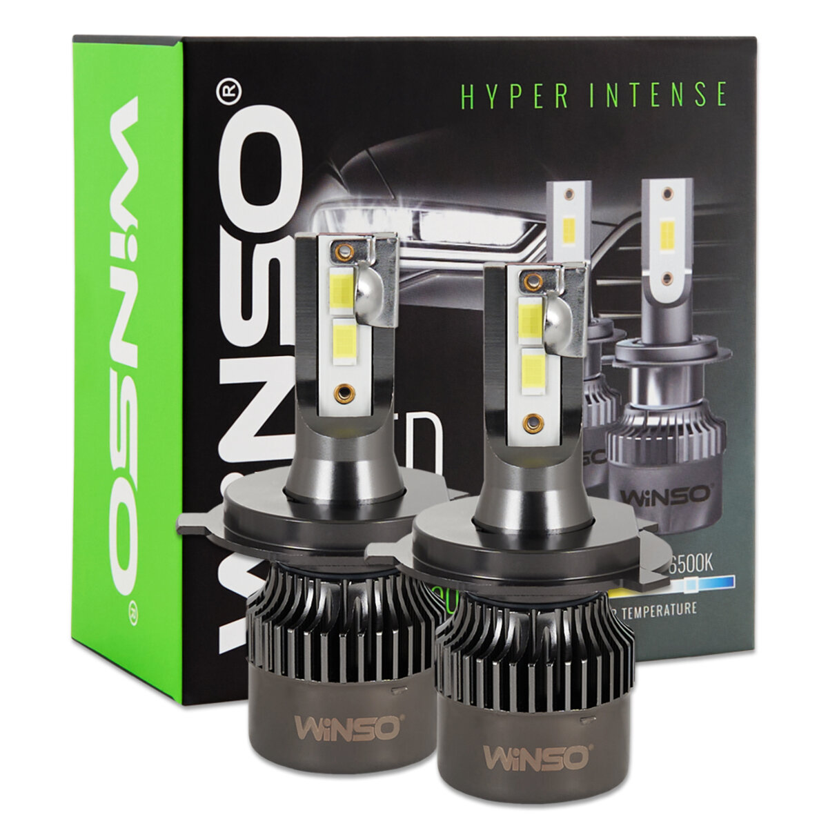 Автолампа Winso LED H4 12/24V 50Вт 5000Лм 6500K CSP3570 2шт (794400) дивитися фото №1