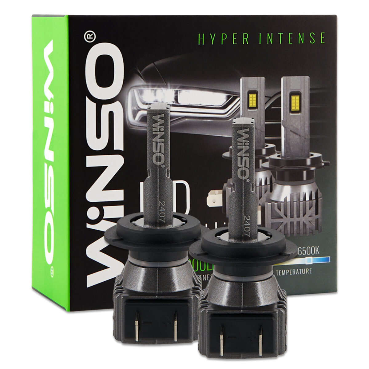 Автолампа Winso LED H7 12/24V 30Вт 3000Лм 6500K CSP3570 2шт (793700) дивитися фото №1