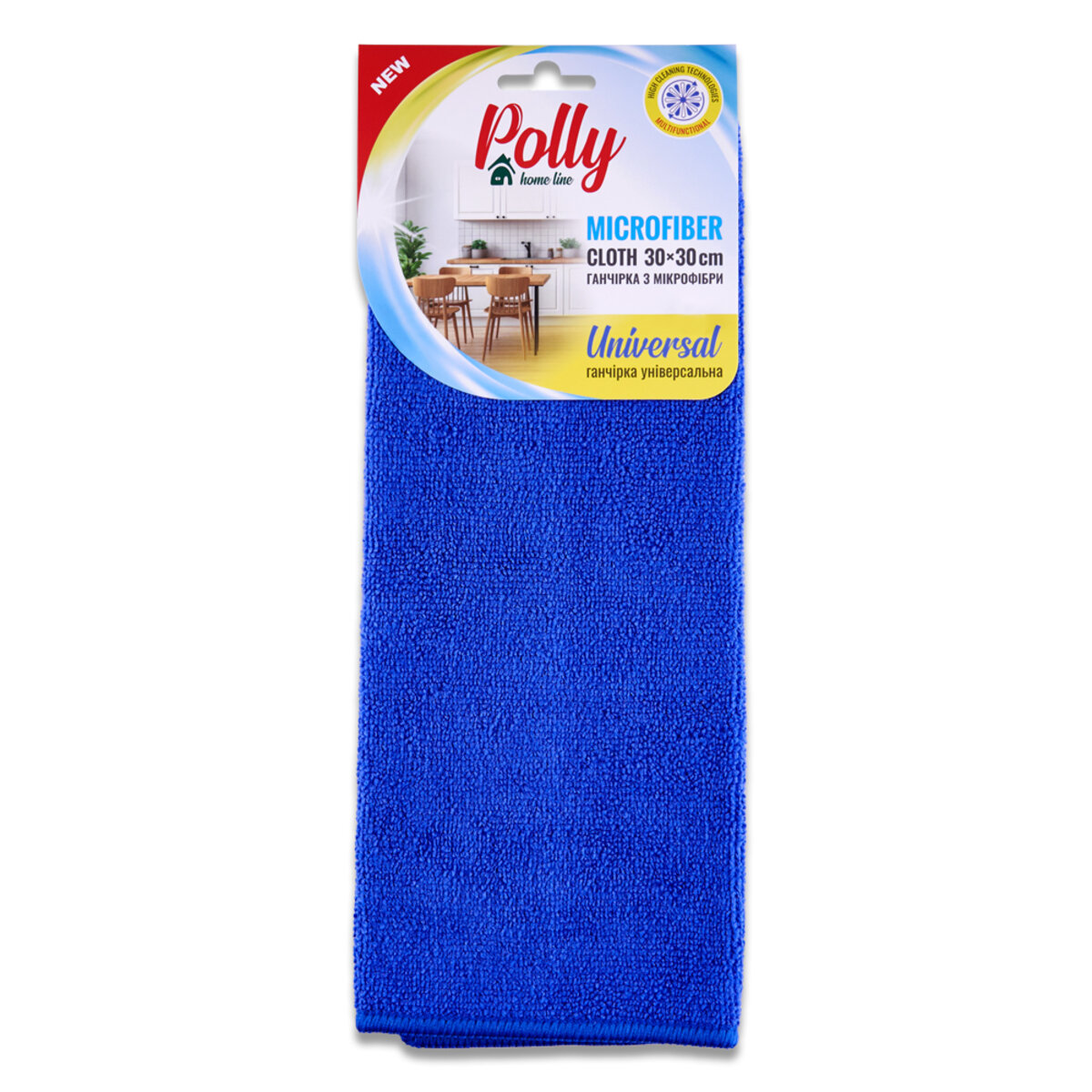 Ганчірка з мікрофібри Polly 30*30см синя (PO20168) дивитися фото №1