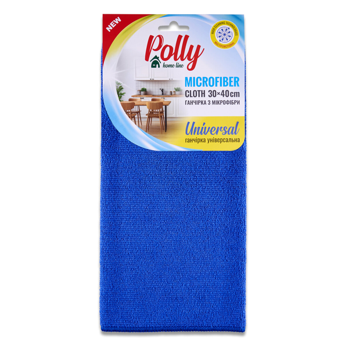 Ганчірка з мікрофібри Polly 30*40 см синя (PO20199) дивитися фото №1