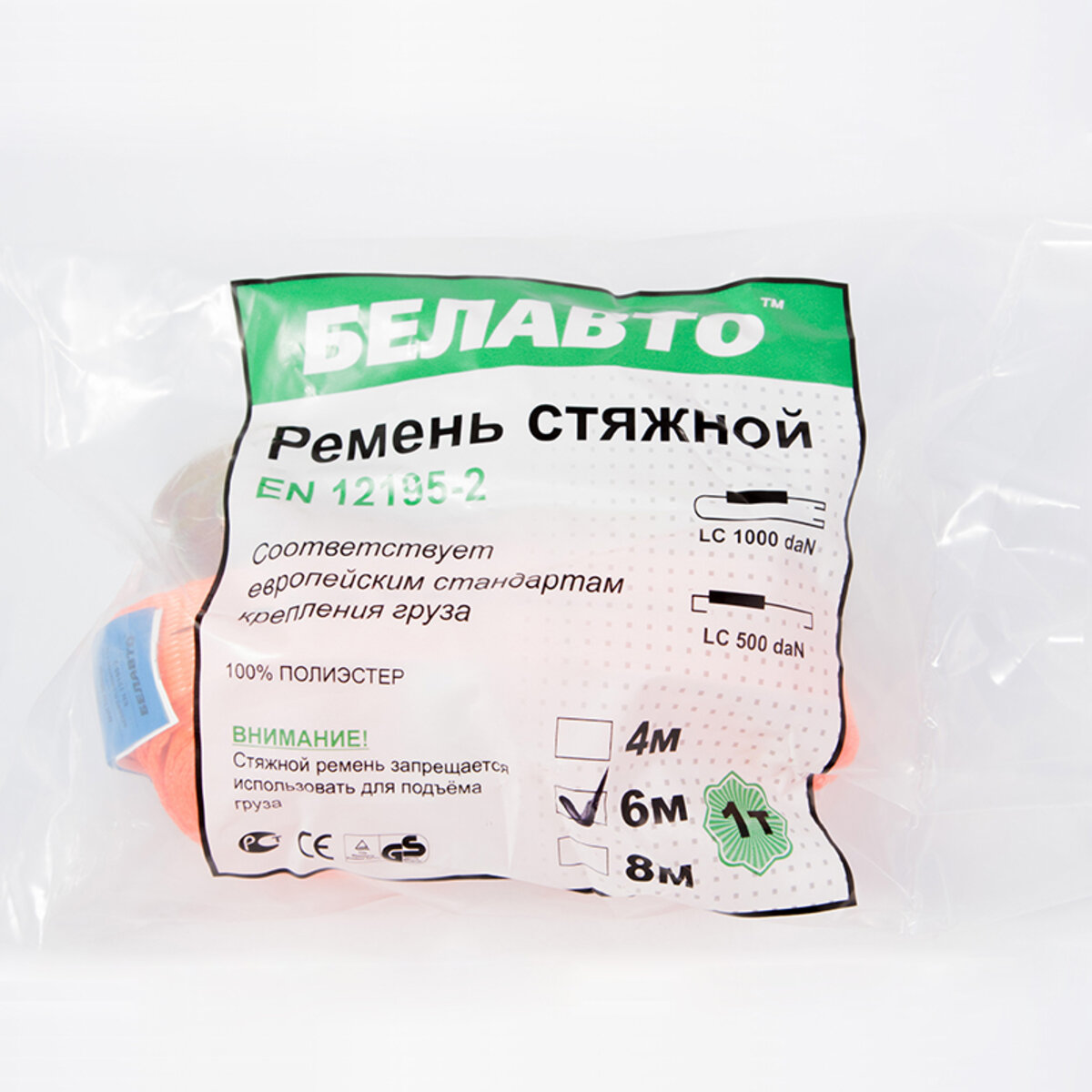 Стяжний ремінь Белавто 1т, 6м (BC1-6) дивитися фото №2
