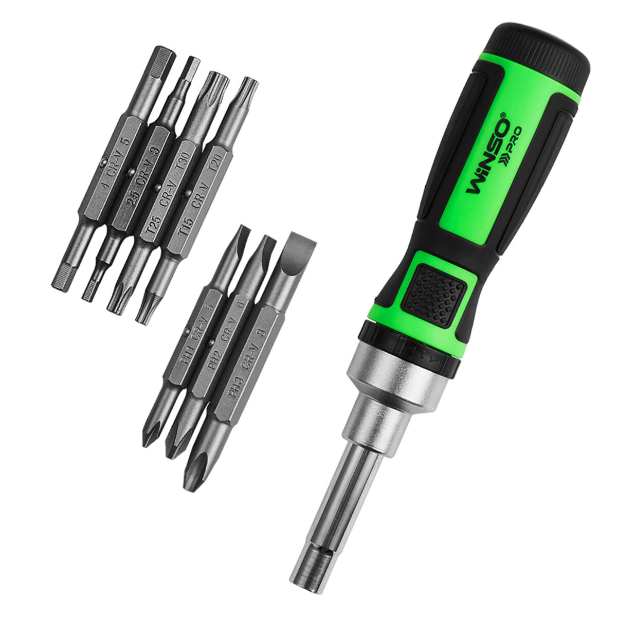 Викрутка Winso Pro реверсивна з комплектом насадок 16в1 (920116) дивитися фото №3
