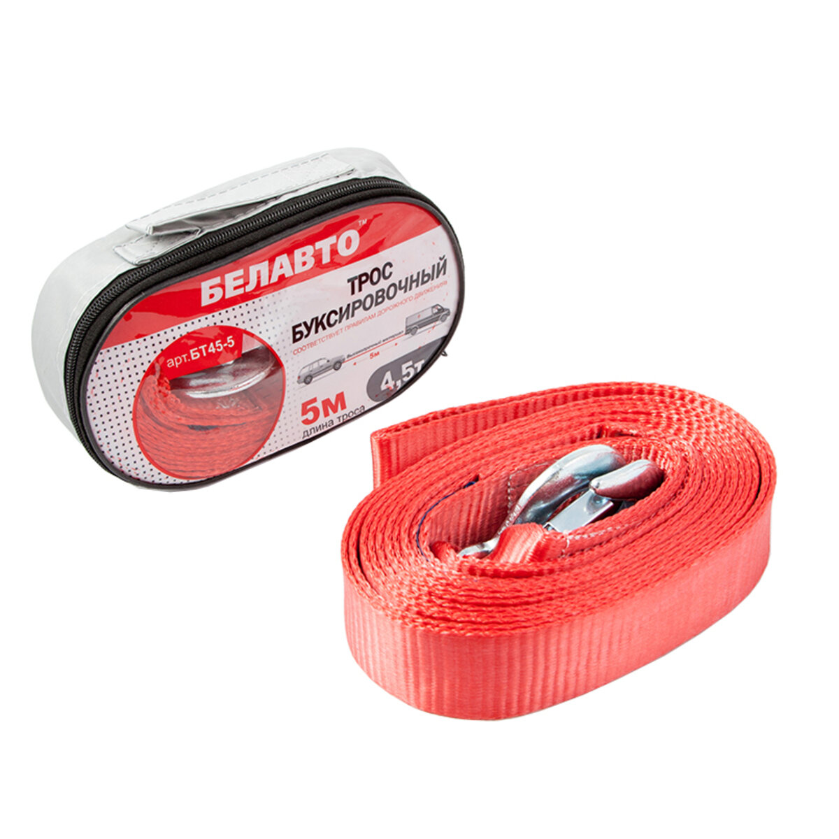 Буксирувальний трос Белавто 4,5т, 5м (BT45-5) дивитися фото №1
