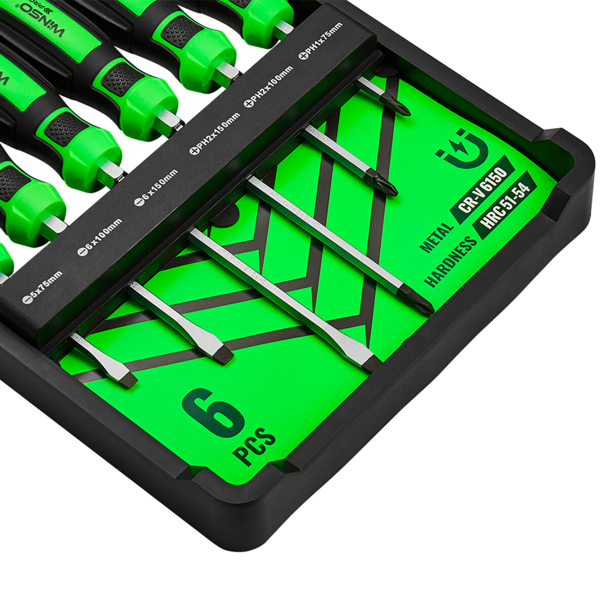 Набір викруток Winso Pro ударні (Go-Thru) з шестигранною опорою 6шт (920160) дивитися фото №2