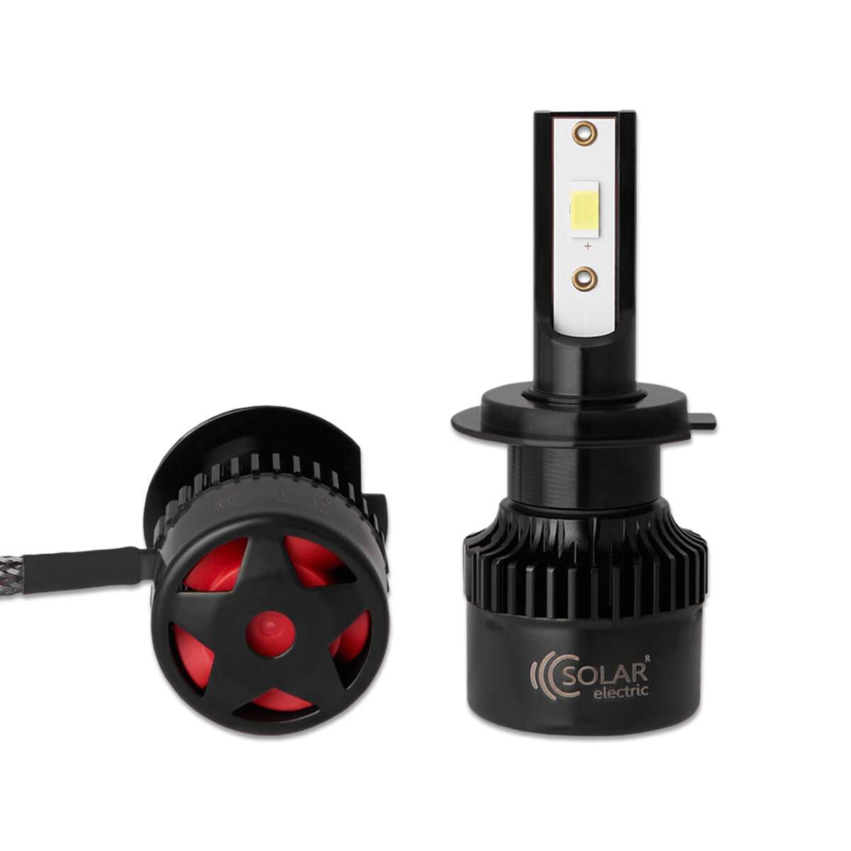 Автолампа Solar LED H7 12/24V 50W 5000Lm 6500K CSP3570 2шт (8507S2) дивитися фото №3