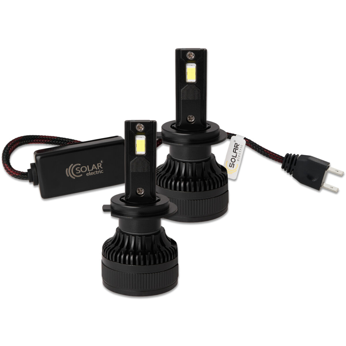 Автолампа Solar LED H7 12/24V 100W 9000Lm 6500K CSP3570 2шт (8607S2) дивитися фото №4