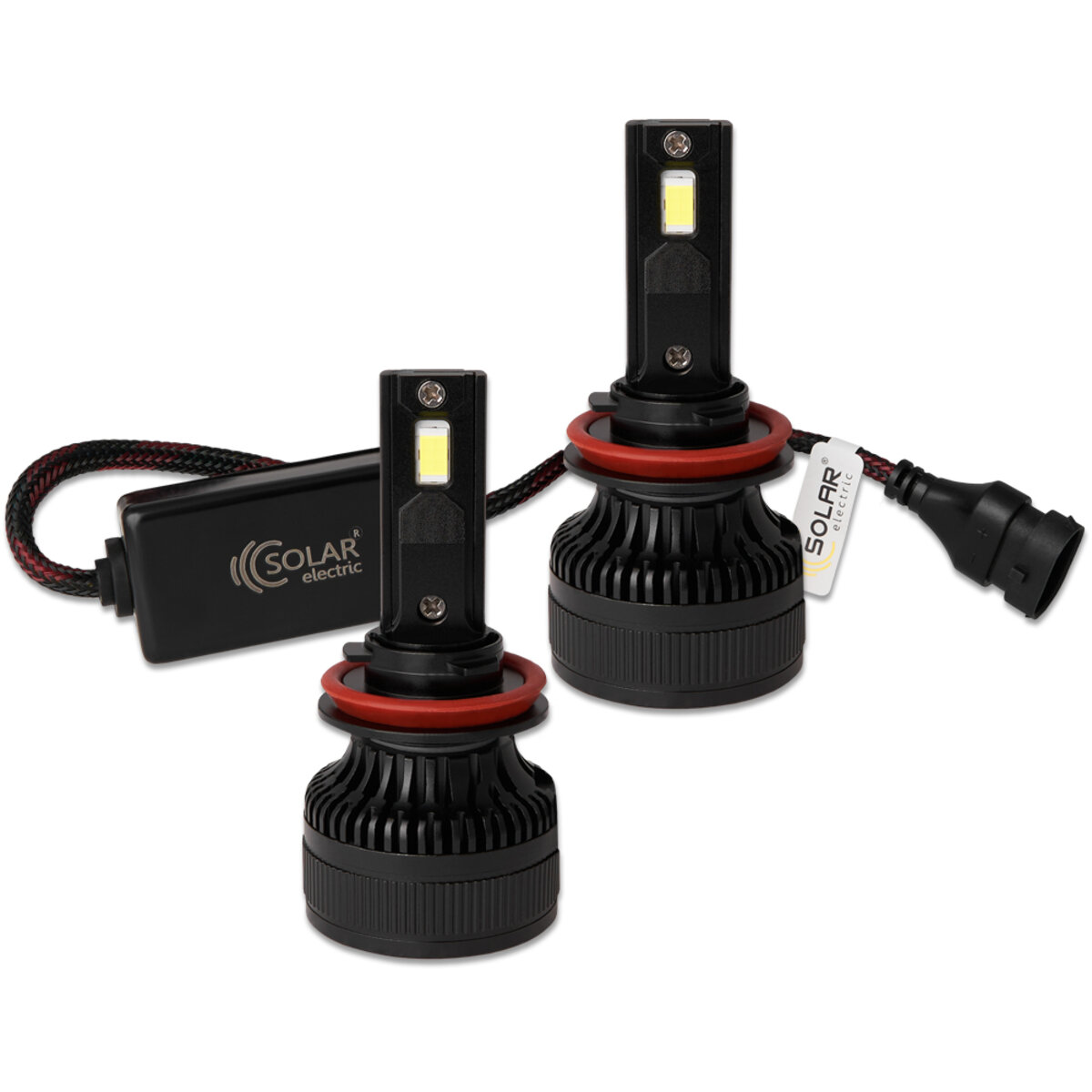 Автолампа Solar LED H8-H11-H16 12/24V 100W 9000Lm 6500K CSP3570 2шт (8611S2) дивитися фото №4