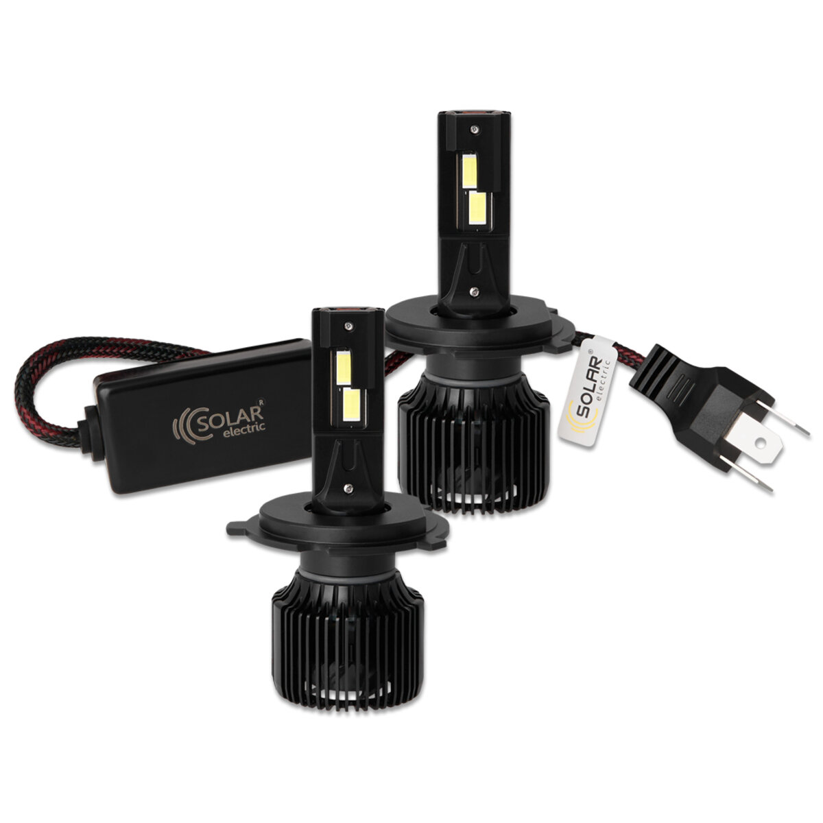 Автолампа Solar LED H4 12/24V 130W 11000Lm 6500K CSP3570 2шт (8704S2) дивитися фото №4