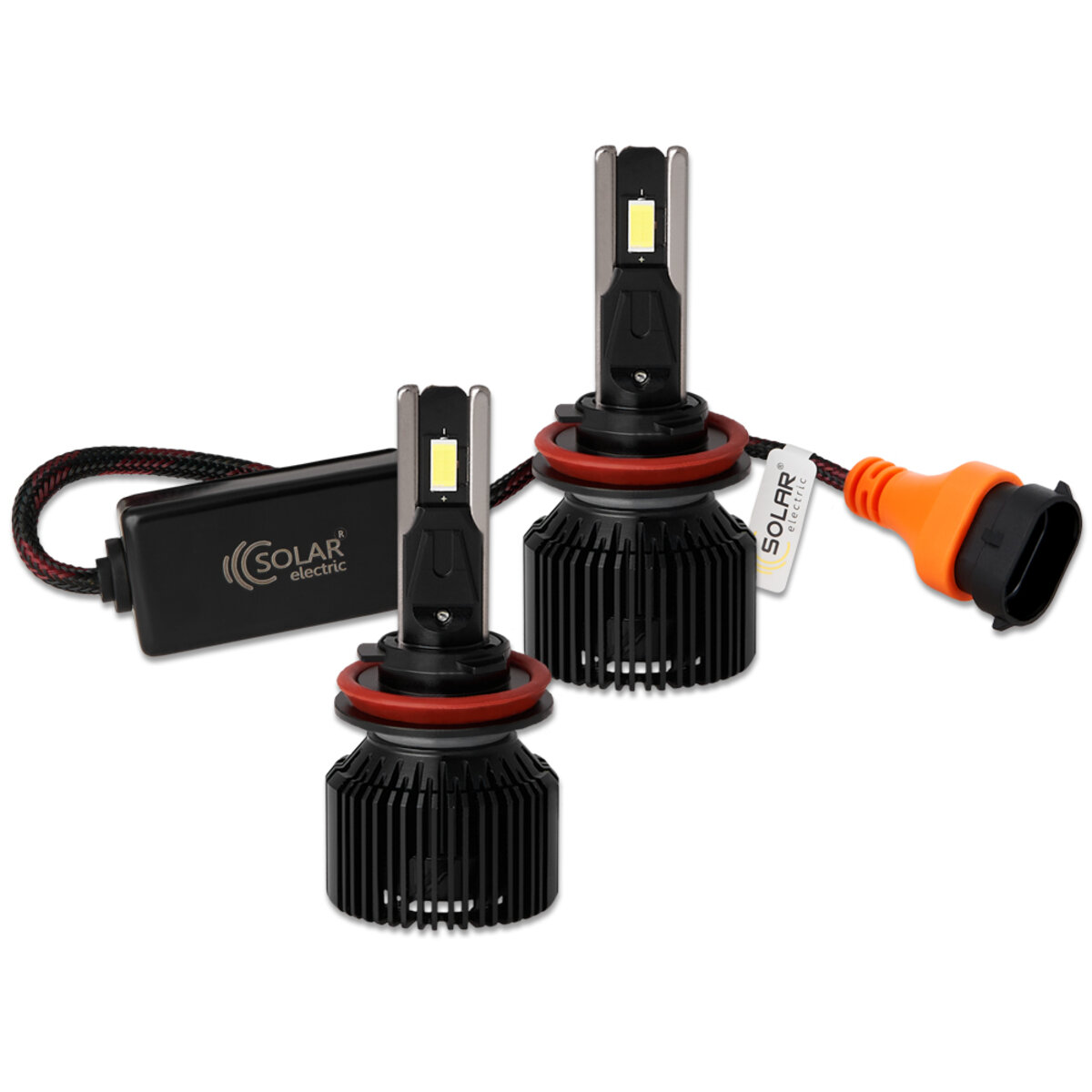 Автолампа Solar LED H8-H11-H16 12/24V 130W 11000Lm 6500K CSP3570 2шт (8711S2) дивитися фото №4