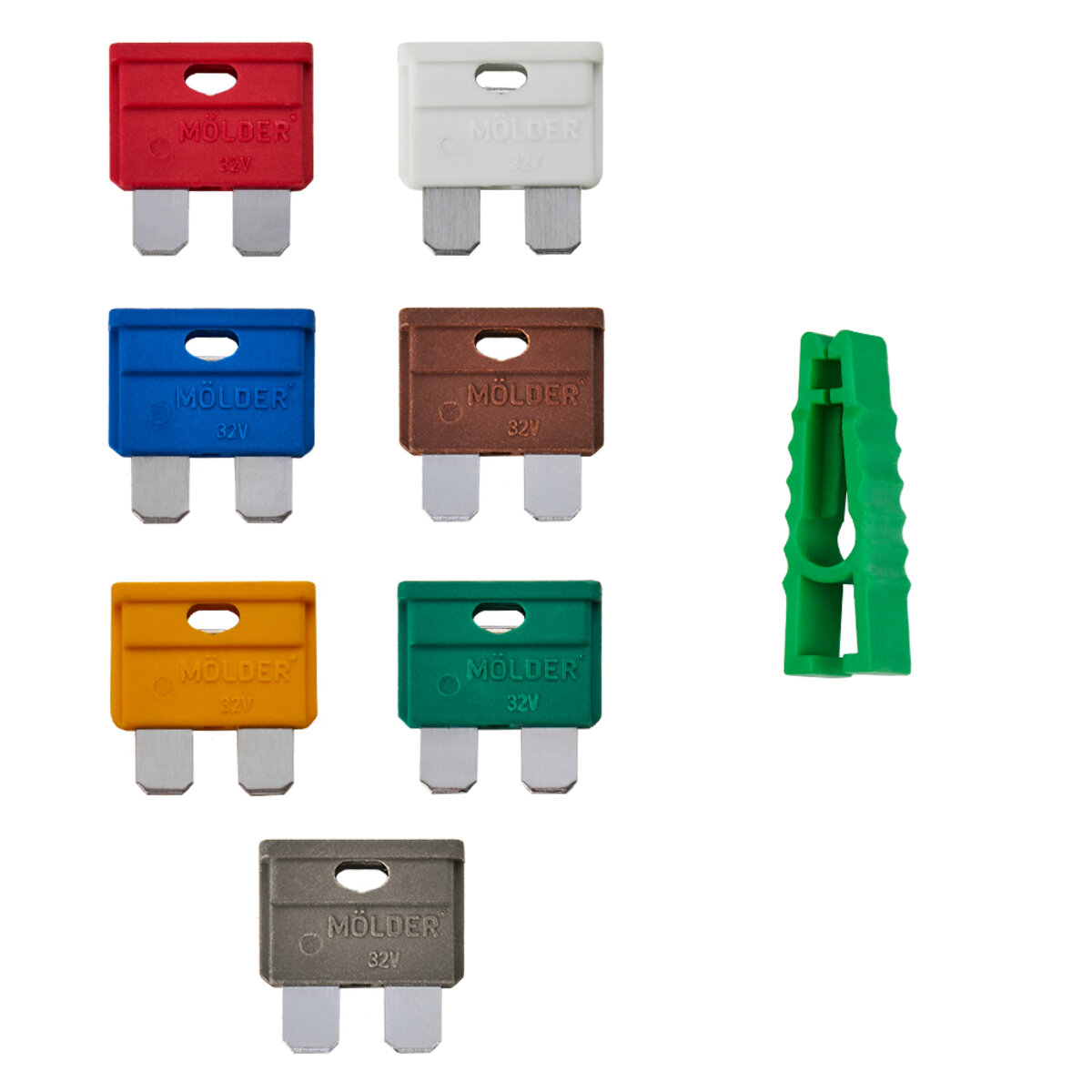 Набір запобіжників Molder стандарт (5А,7,5А,10А,15А,20А,25А,30А), 10шт (MA22300) дивитися фото №2
