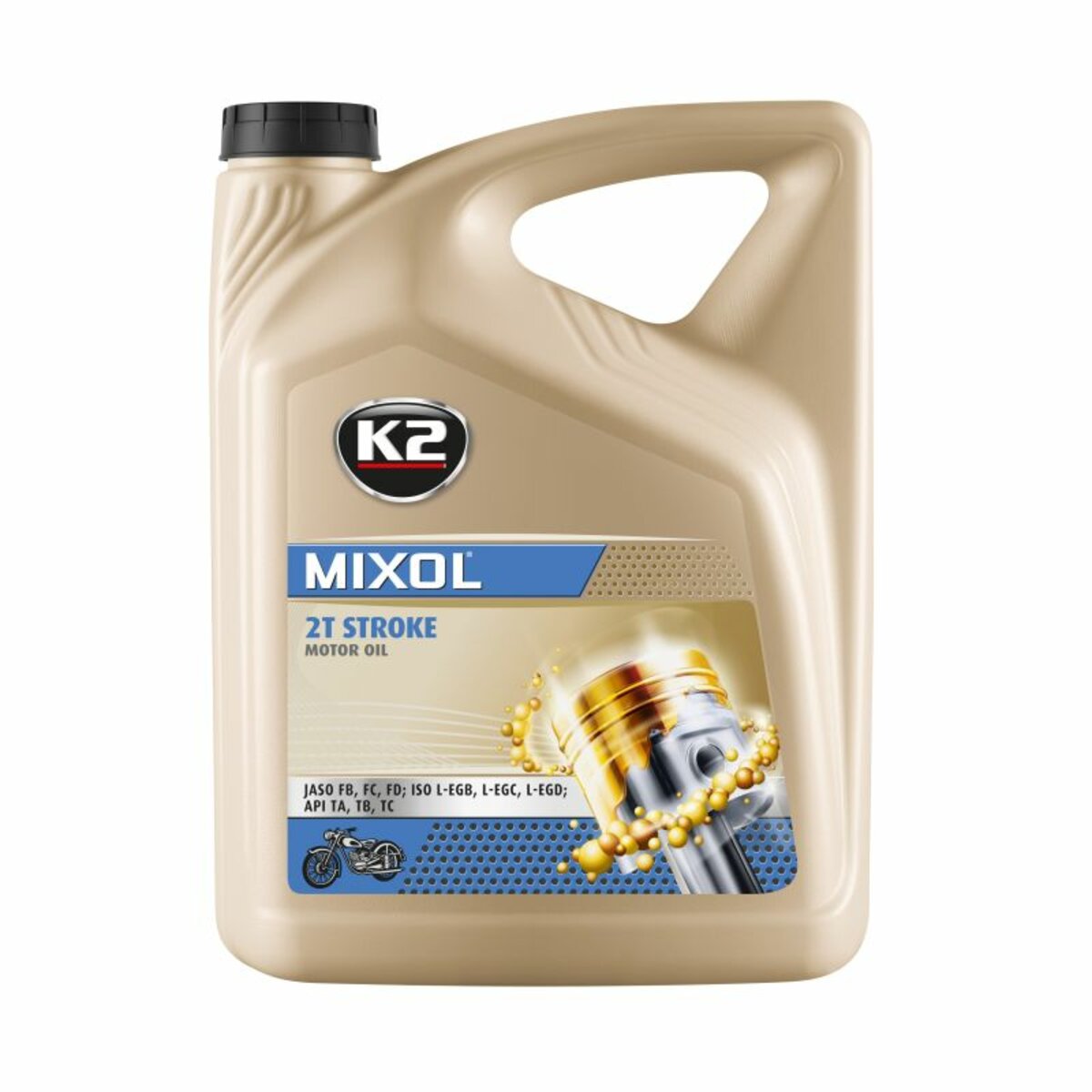 Олива моторна K2 2T Stroke Oil Mixol 5л (O5295E) дивитися фото №1