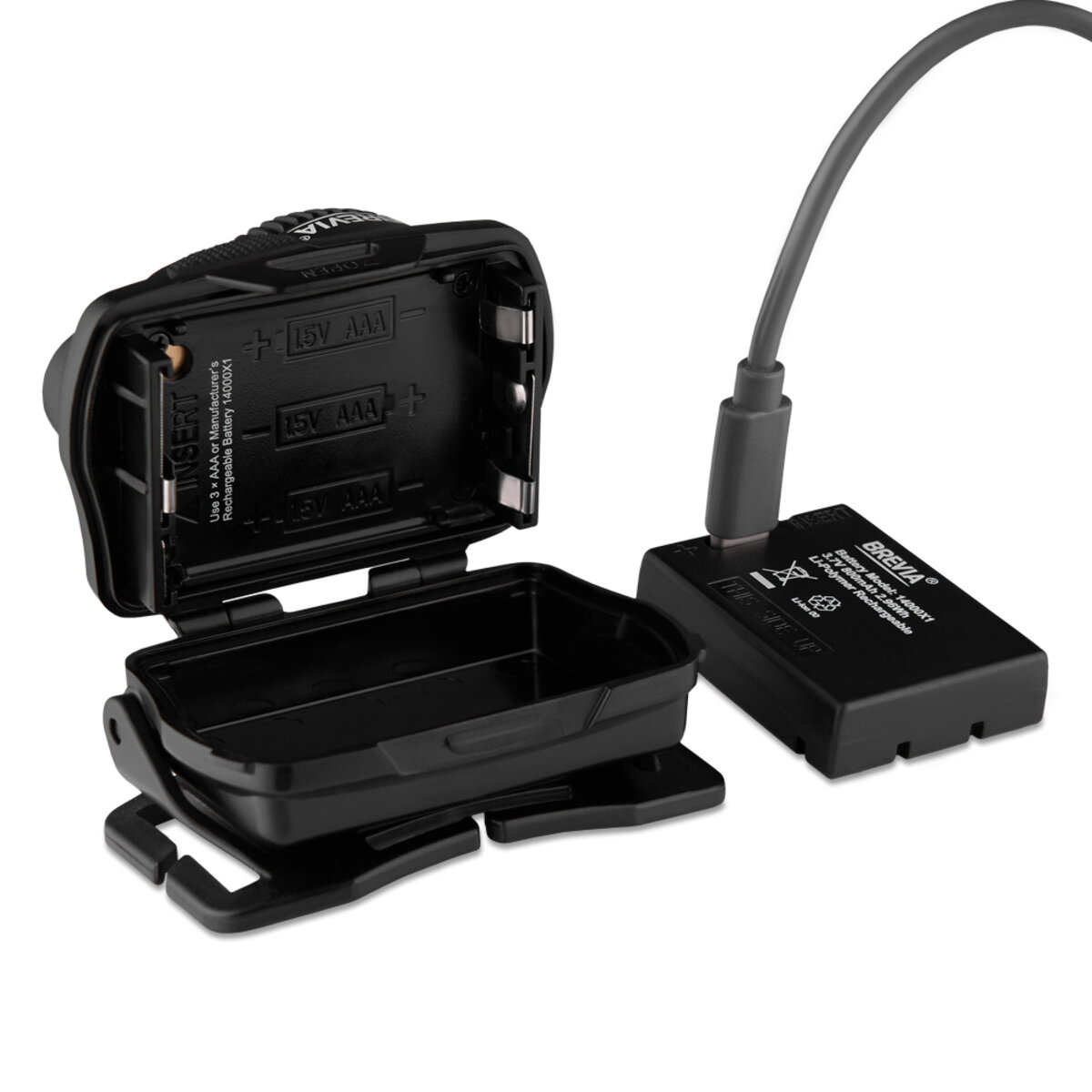 Ліхтар налобний Brevia 700Lm, Focus Control, 800mAh/3xAAA, IP64 (білий/теплий білий) (14700FBX1) дивитися фото №6