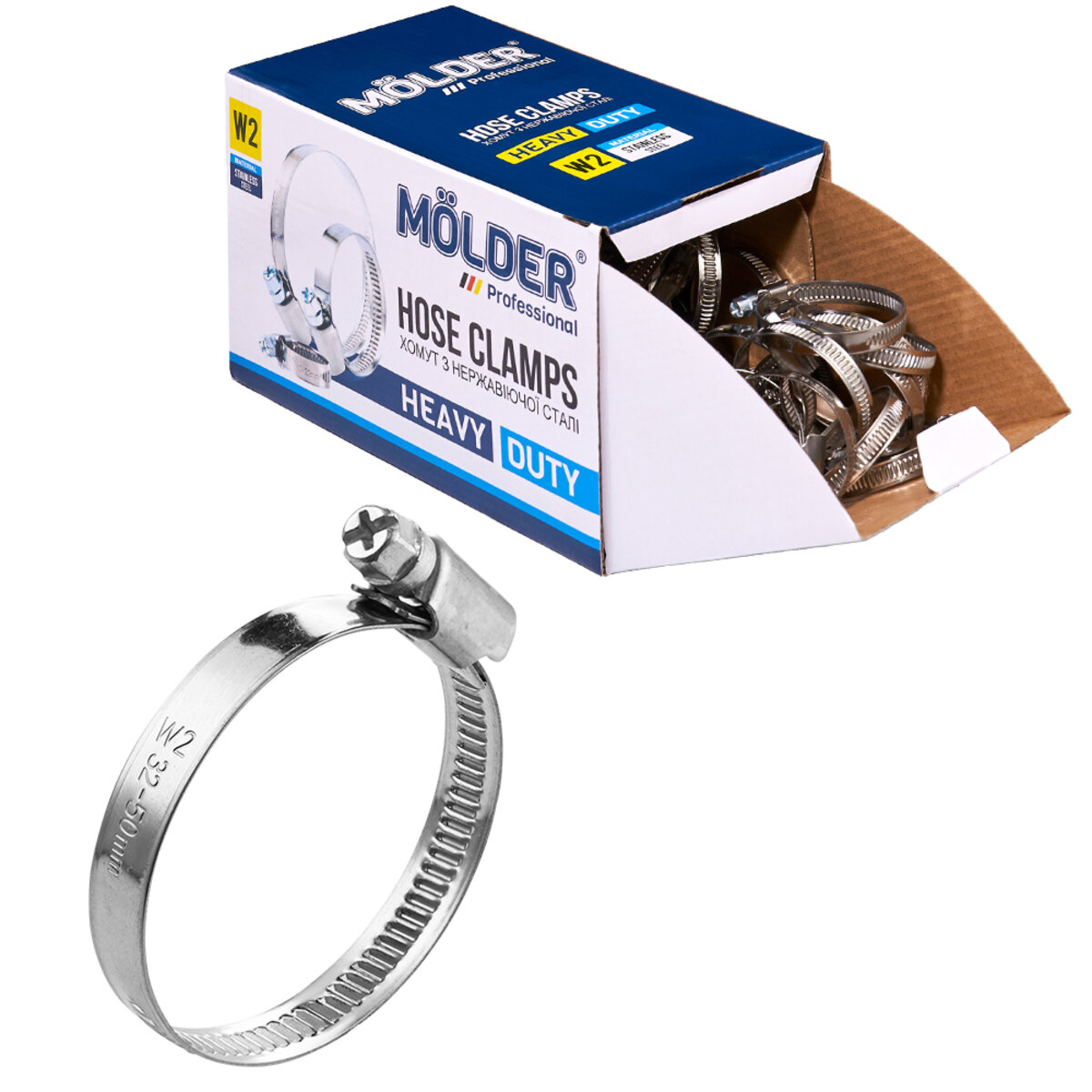 Хомути Molder 32-50/W2, 9мм, 100шт (MA40050) дивитися фото №1