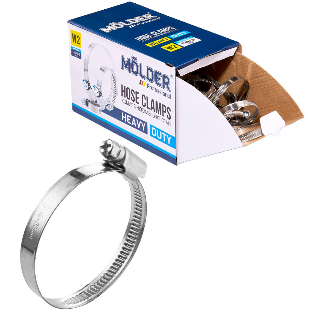 Хомути Molder 40-60/W2, 9мм, 100шт (MA40060) дивитися фото №1