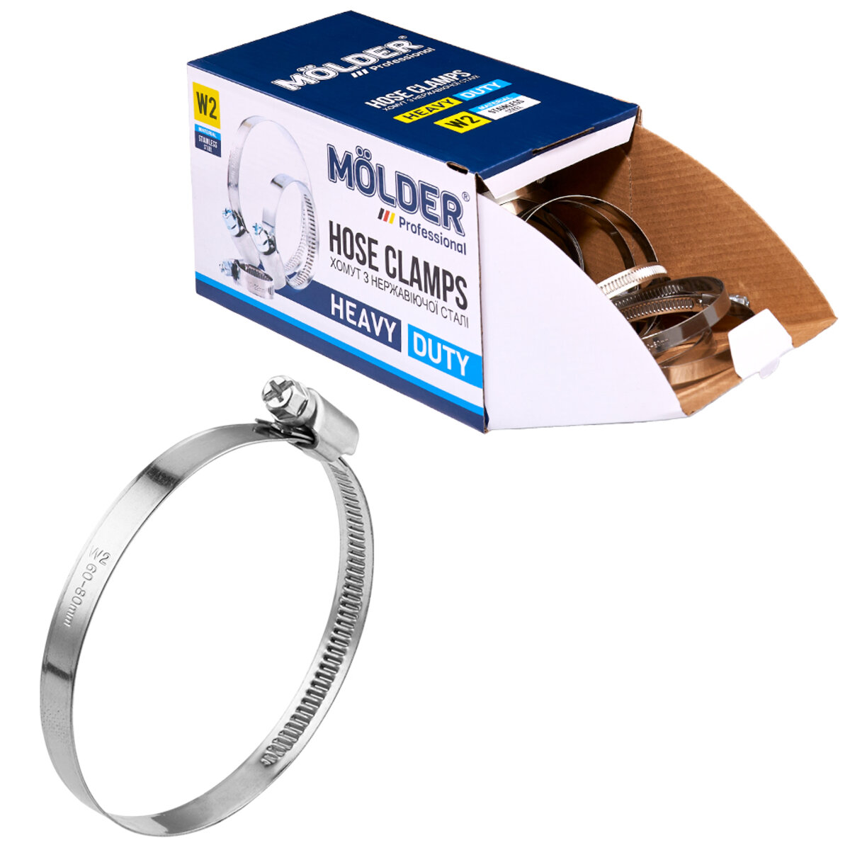 Хомути Molder 60-80/W2, 9мм, 100шт (MA40080) дивитися фото №1